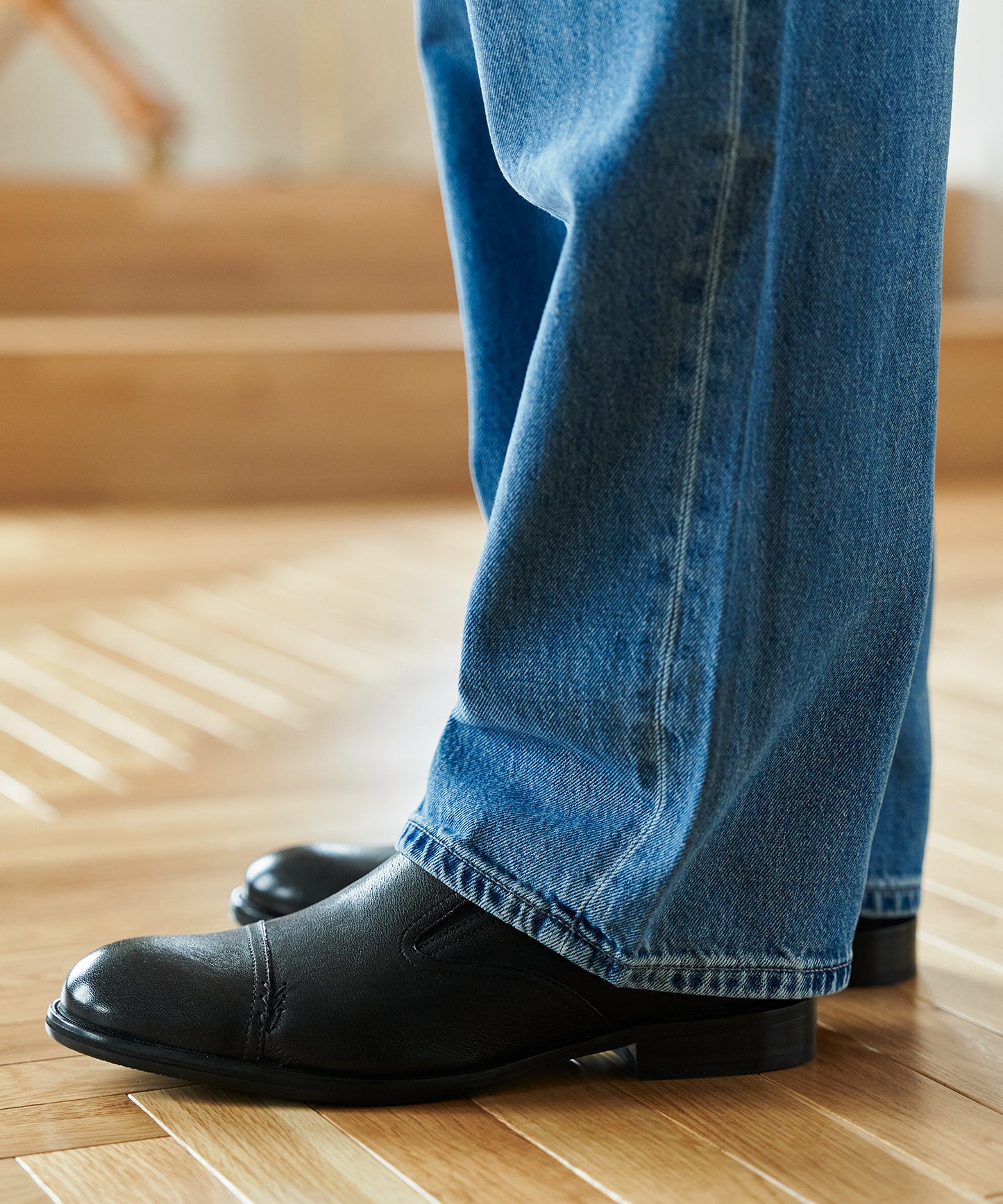 【20%OFF】<MEN> ストレートチップサイドエラスティックスリッポンシューズ(34022)