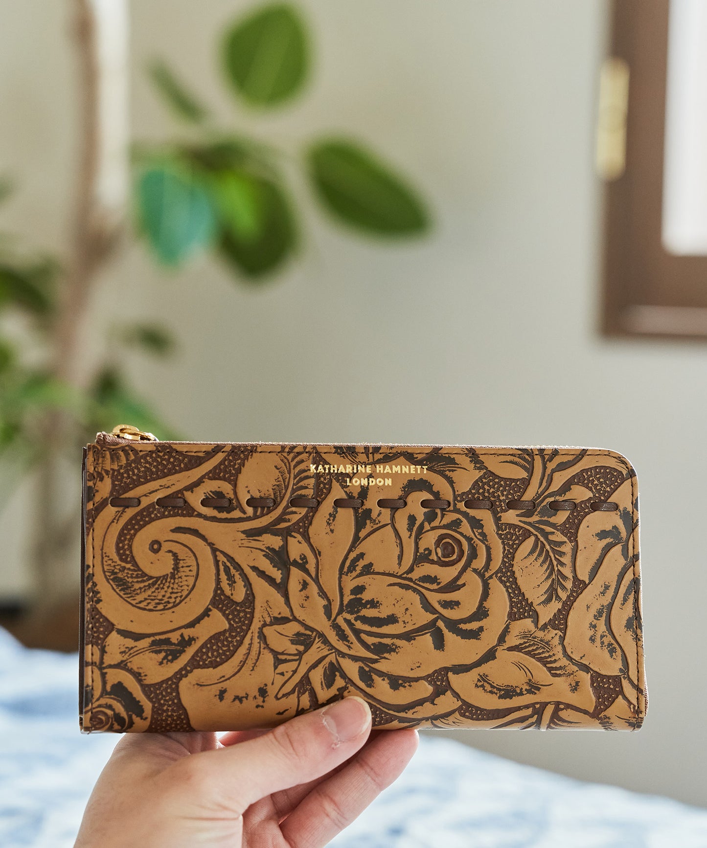 <WOMEN> ROSE CRAFT L字ファスナーロングウォレット