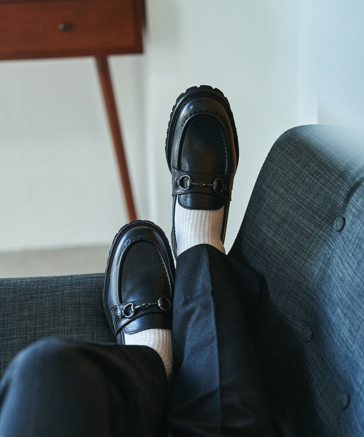 <MEN> 【職人の技術が光る】モカステッチ ビットローファー(34034)
