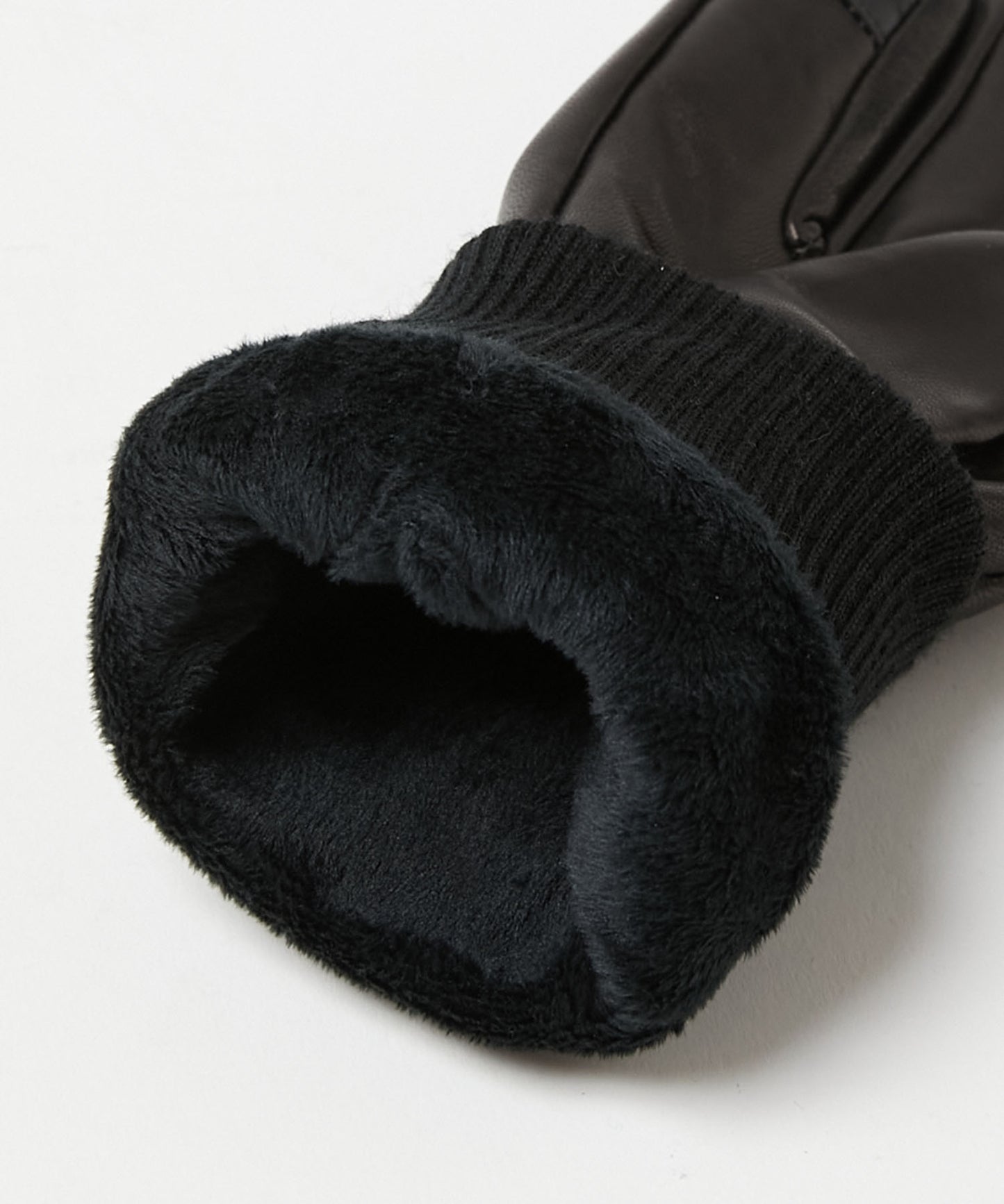 <MEN>【タッチパネル対応】羊革×マイクロボア ベルト付き手袋(KHM-1045)