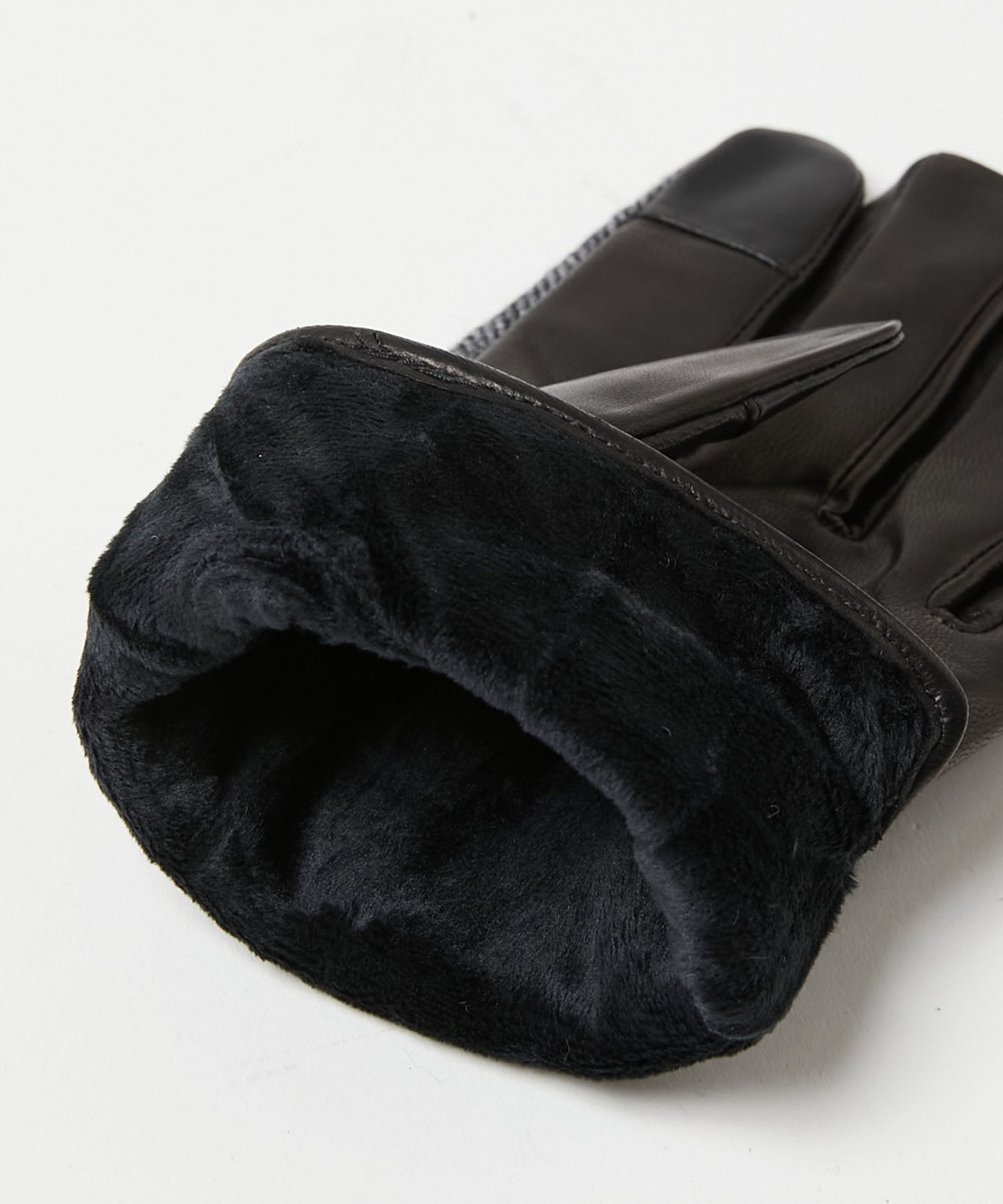 <MEN>【タッチパネル対応】ヘリンボーン×羊革 手袋(KHM-1055)