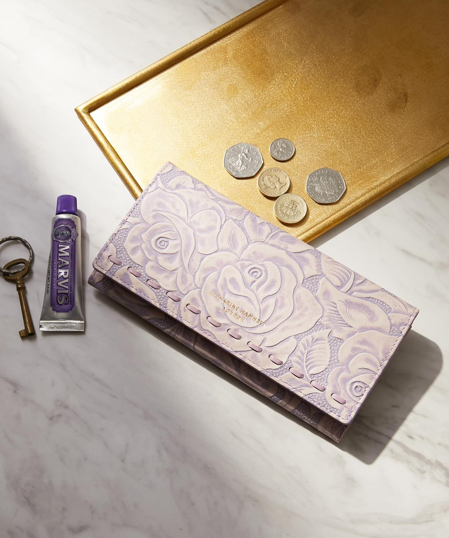 <WOMEN> ROSE CRAFT フラップ ロングウォレット
