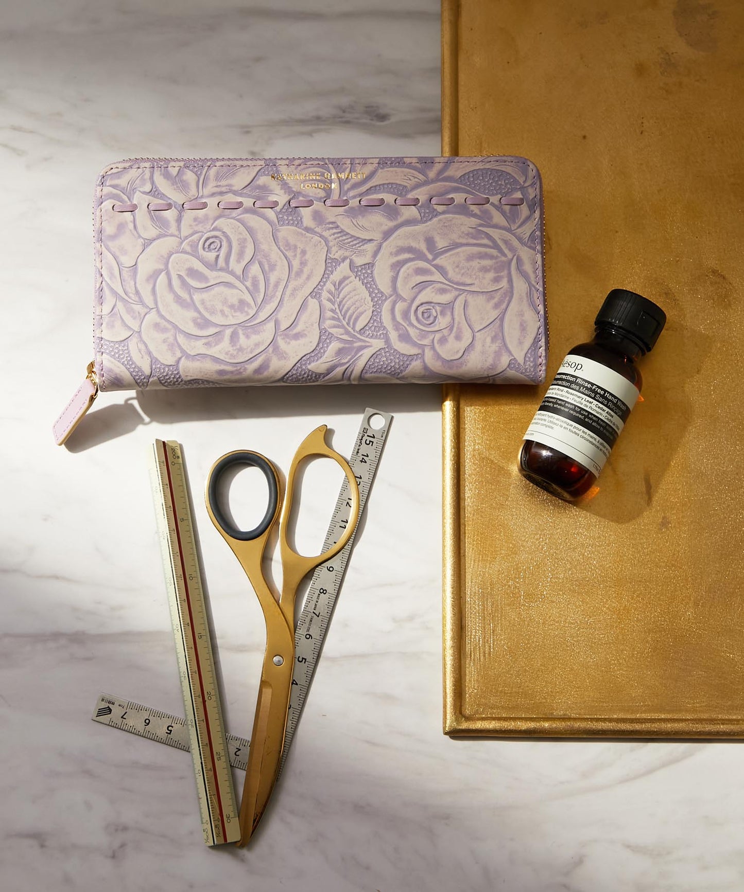 <WOMEN> ROSE CRAFT ラウンドファスナー ロングウォレット