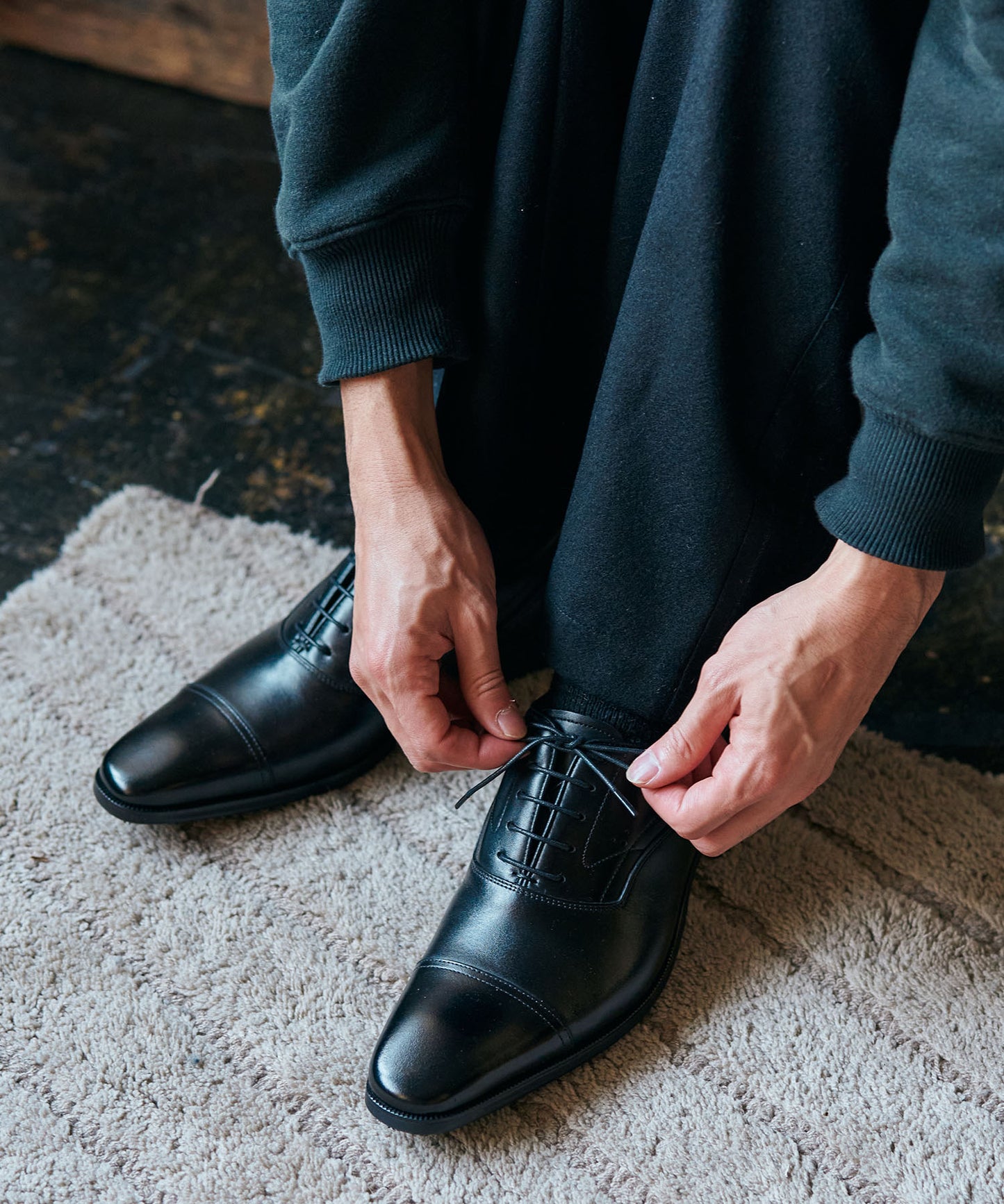 【20%OFF】<MEN> 【防水・防滑】チゼルトゥ 内羽根ドレスシューズ(31736)