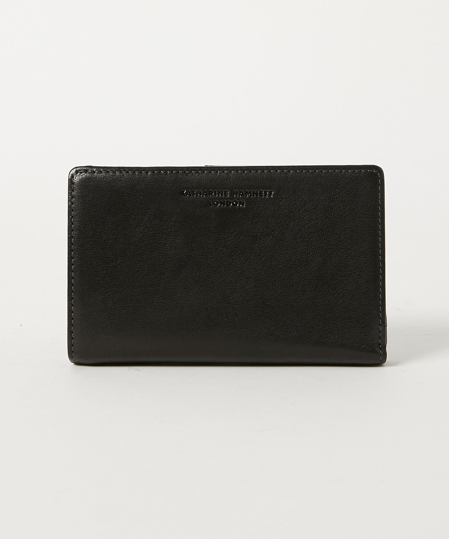 KATHARINE HAMNETT LONDON】BUMP L字ファスナー二つ折りミドル