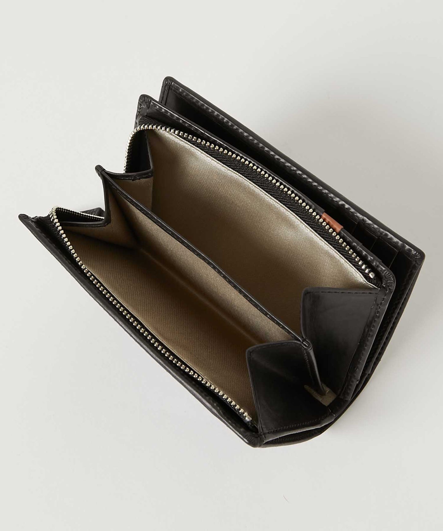 <MEN> CALF L字ファスナー ミドルウォレット