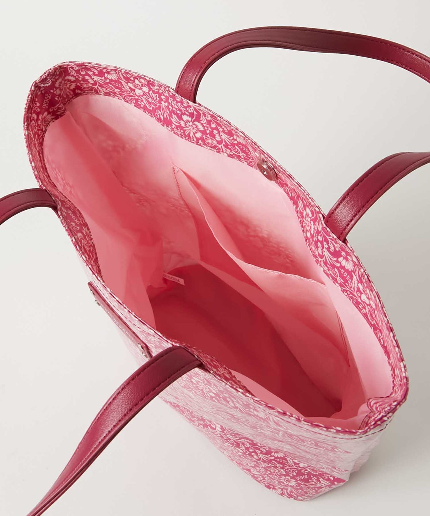 <WOMEN> オリジナル総花柄 縦型トートバッグ