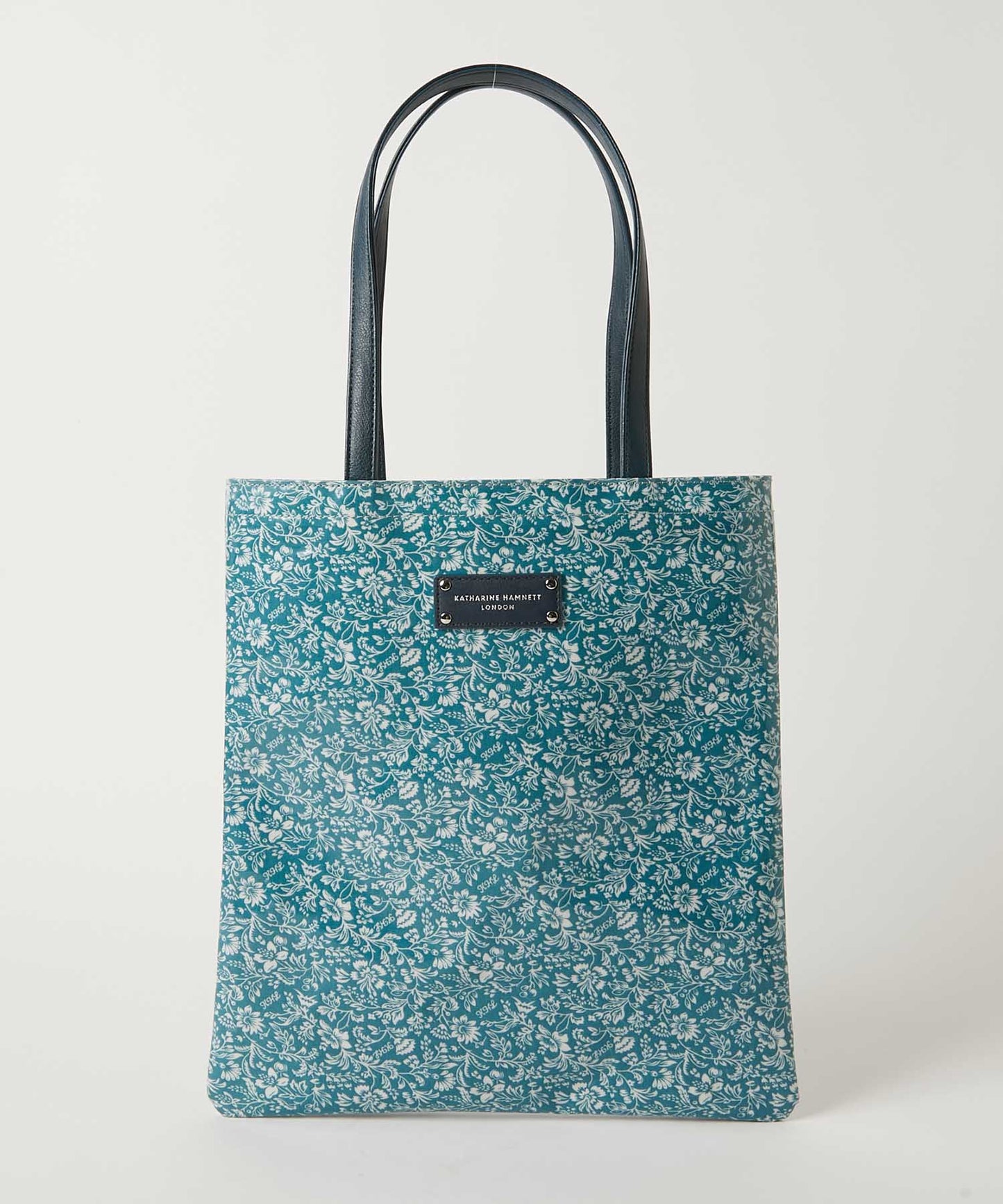 <WOMEN> オリジナル総花柄 スリムトートバッグ