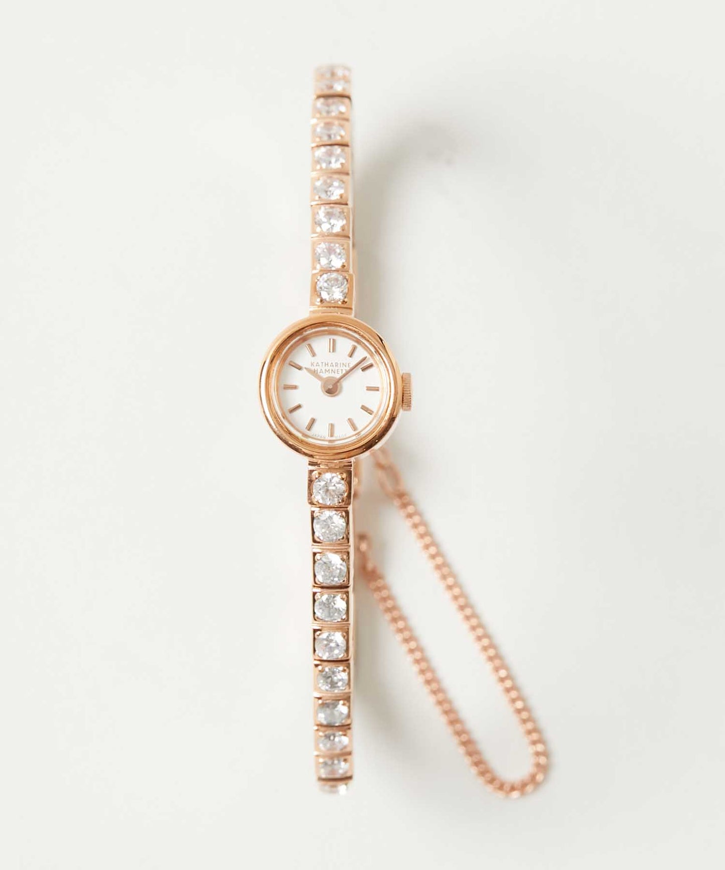 <WOMEN> Small Round Watch Cubic Zirconia