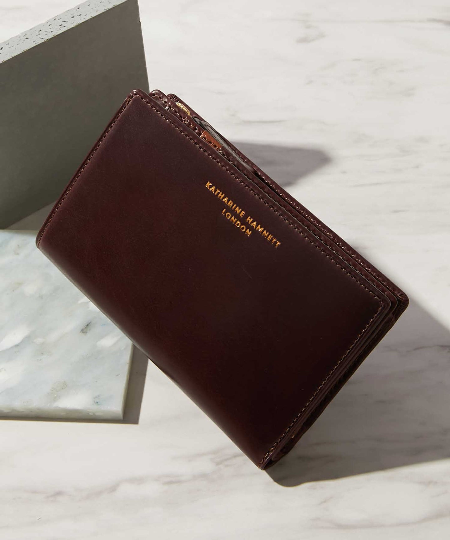 <MEN> CALF L字ファスナー ミドルウォレット