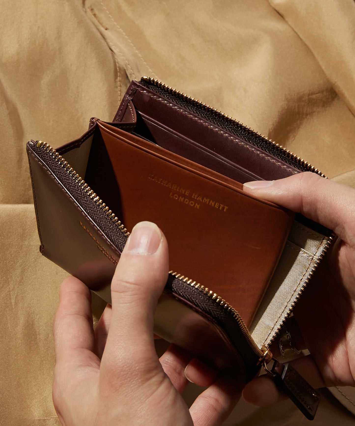 <MEN> CALF L字ファスナー 札入れウォレット