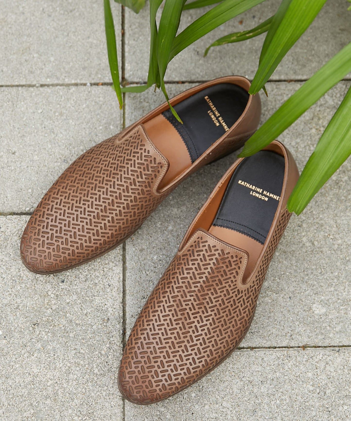 <MEN> レーザーカットスリッポン