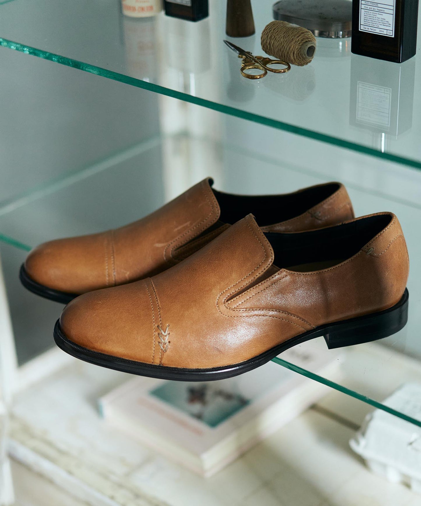 【20%OFF】<MEN> ストレートチップサイドエラスティックスリッポンシューズ(34022)