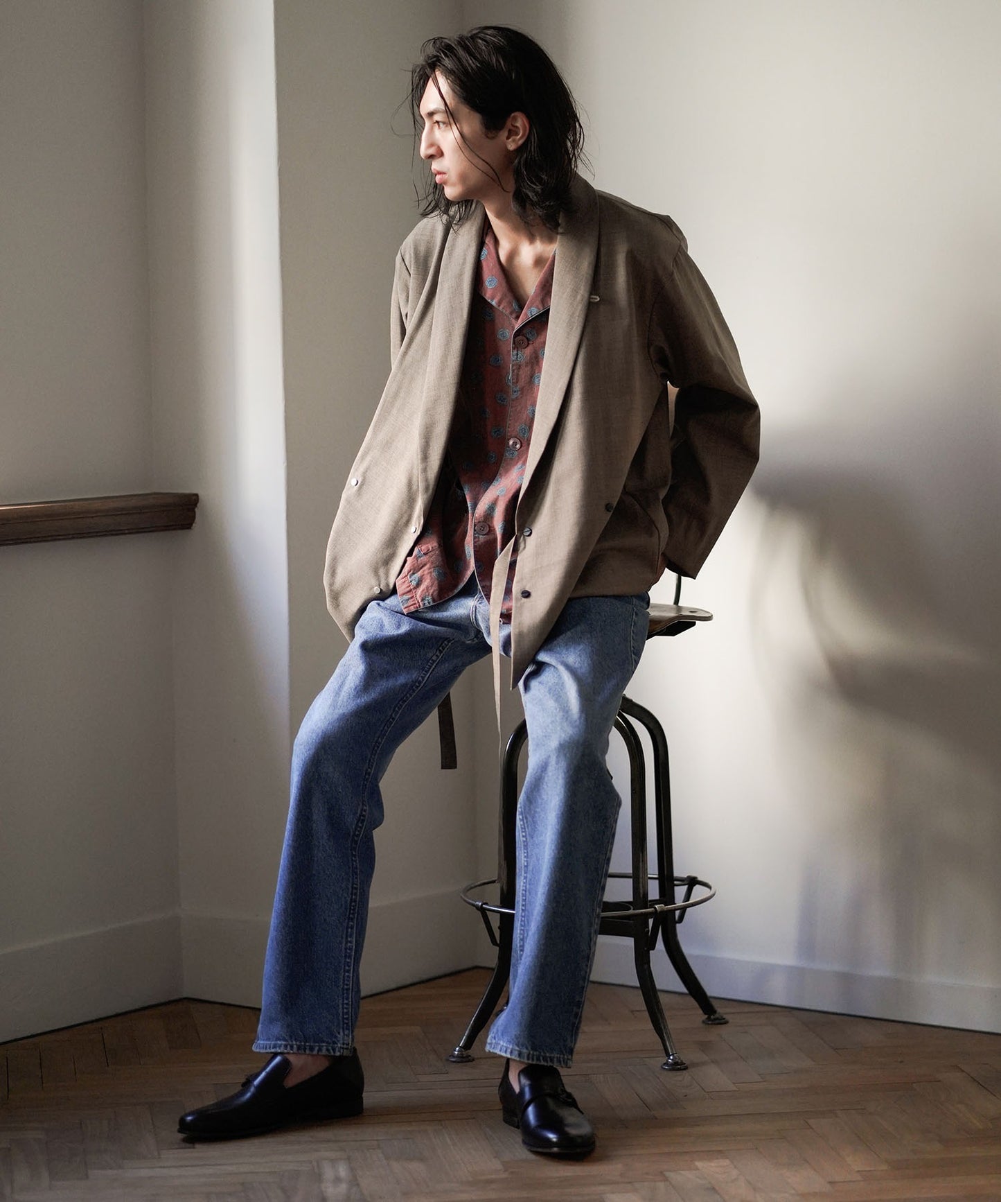 <MEN> スムースレザースリッポン "THE EXPLORER"