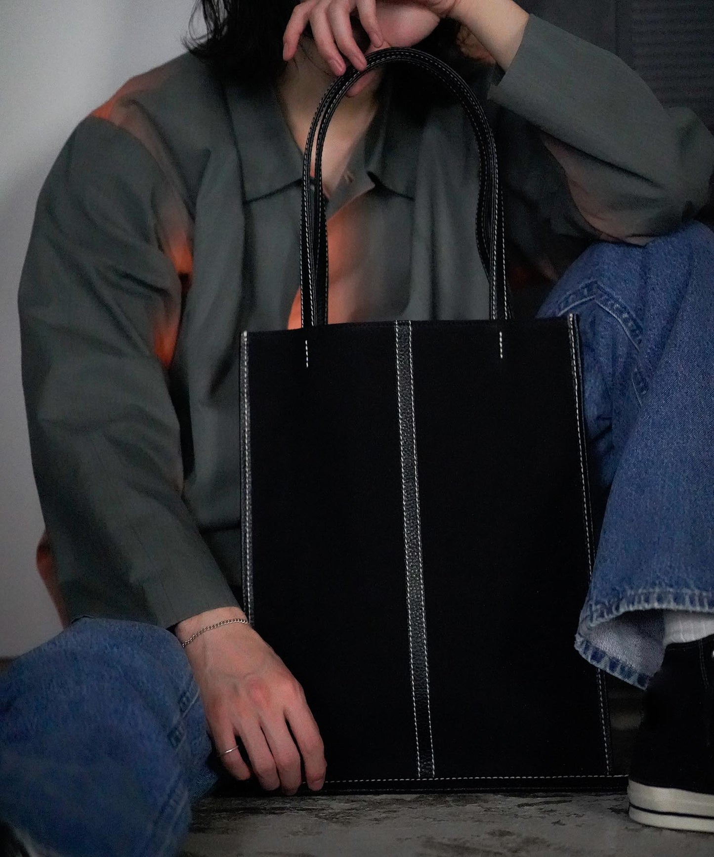 【30%OFF】<UNISEX>【WEB限定】STITCHED COMBI TOTE