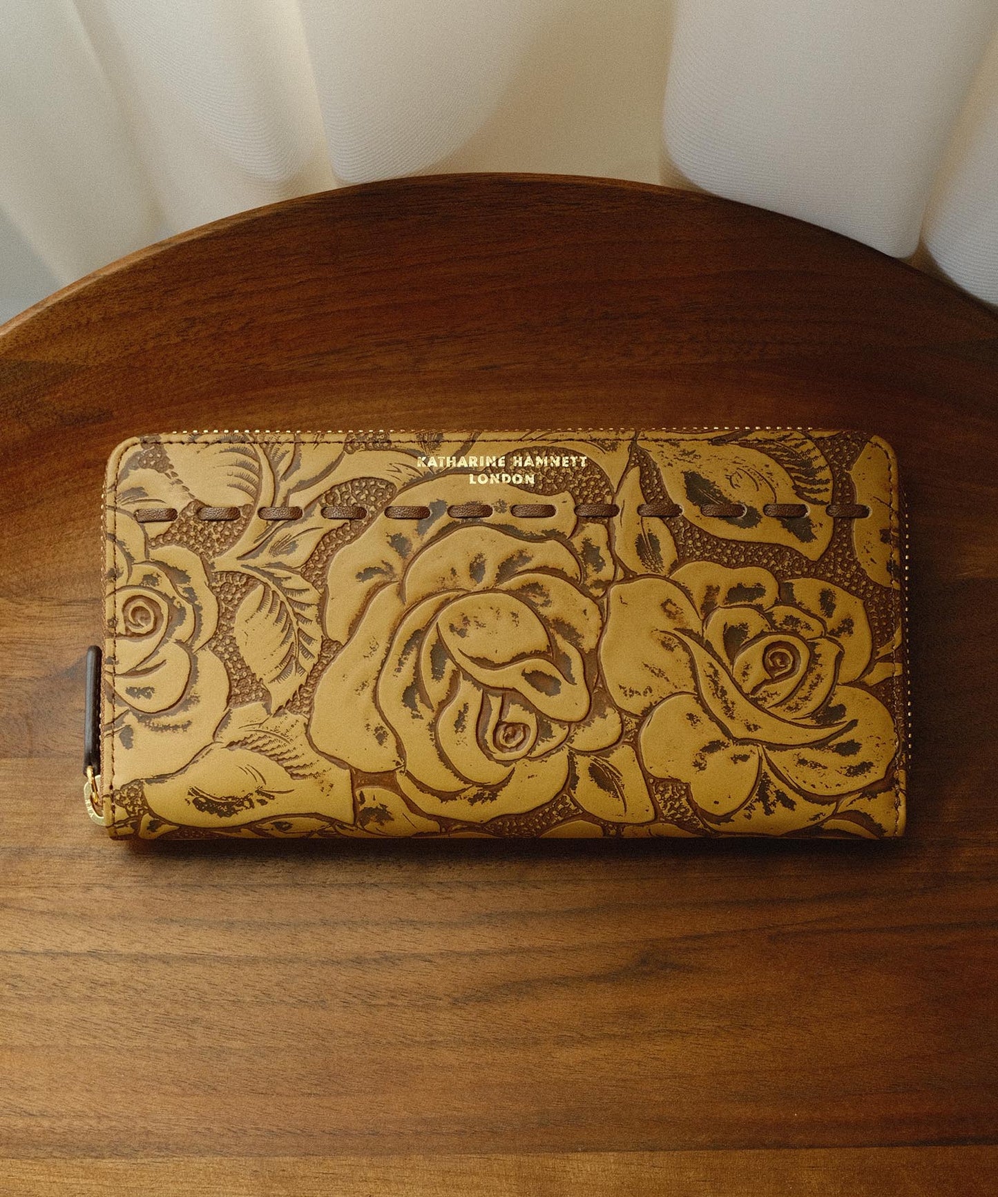 <WOMEN> ROSE CRAFT ラウンドファスナー ロングウォレット