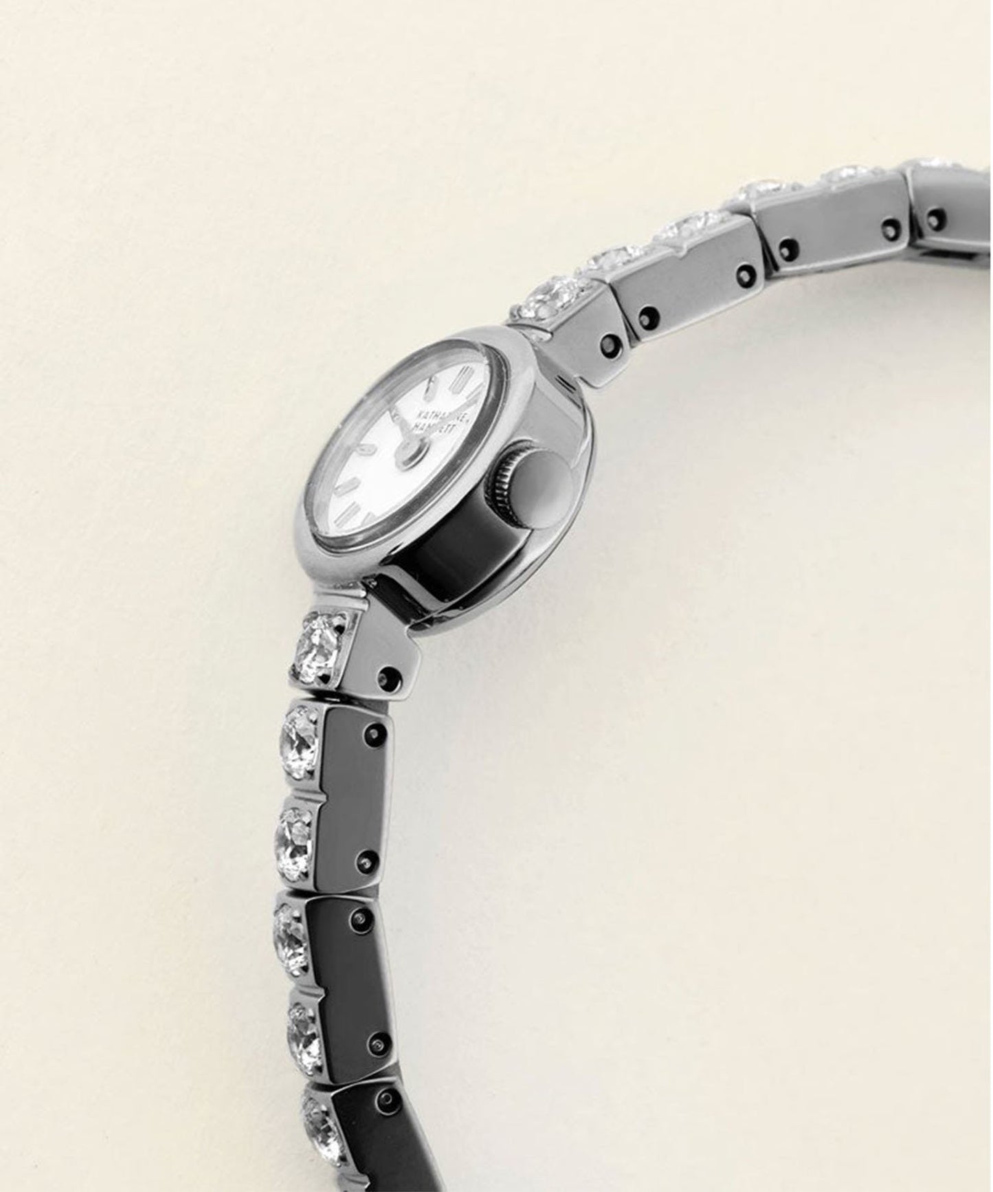<WOMEN> Small Round Watch Cubic Zirconia