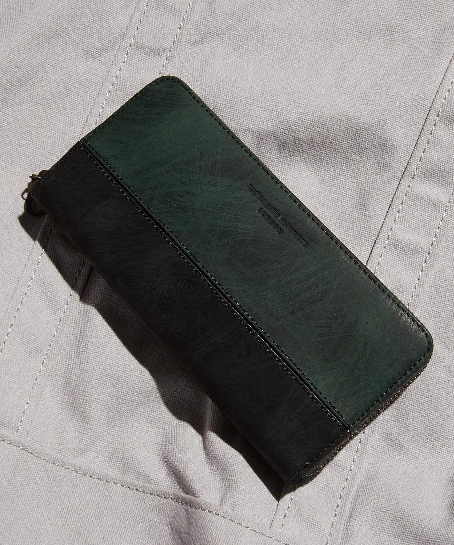 <MEN> SCRUB ラウンドファスナー ロングウォレット