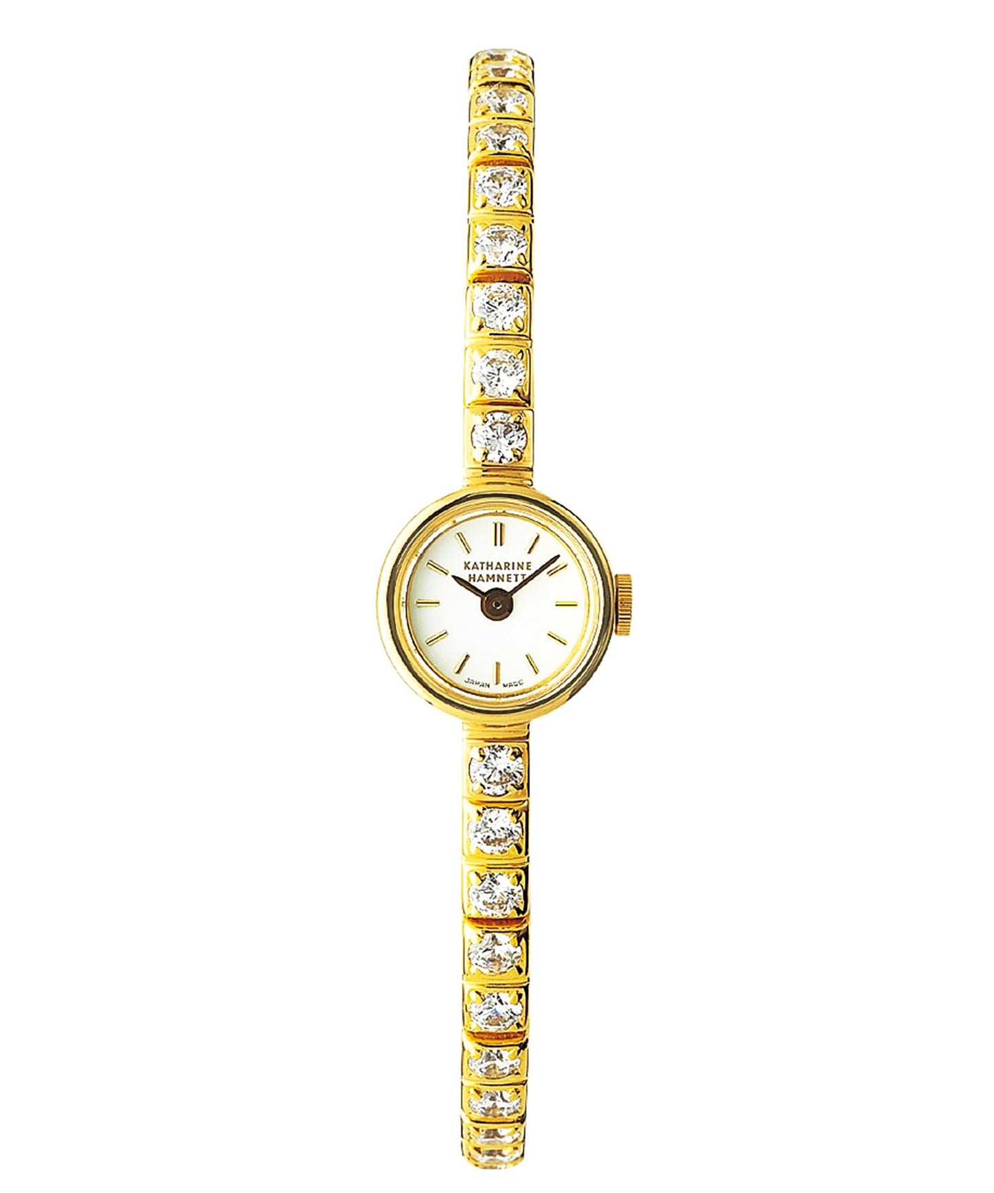 <WOMEN> Small Round Watch Cubic Zirconia