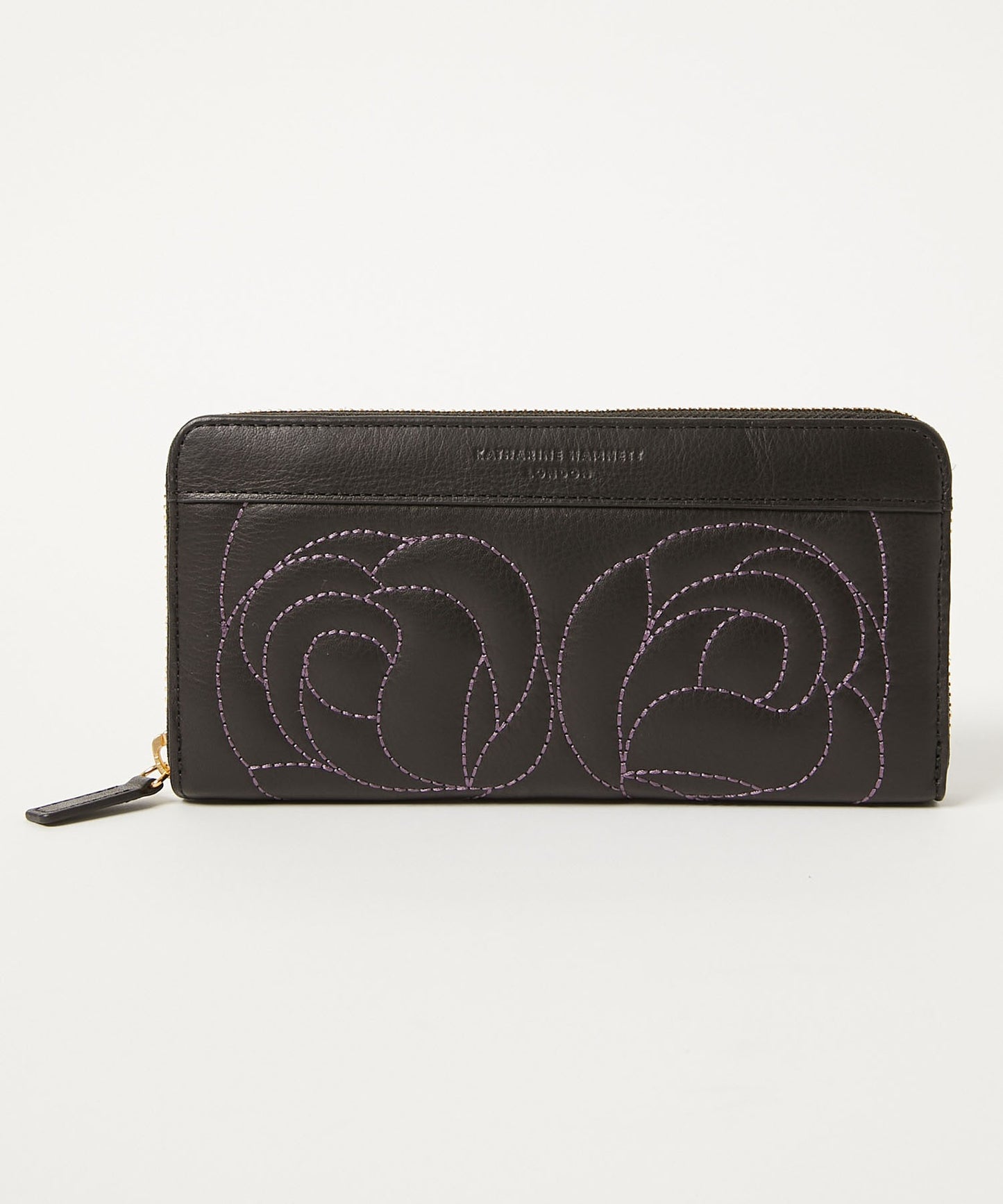 <WOMEN> ROSE STITCH ラウンドファスナー ロングウォレット