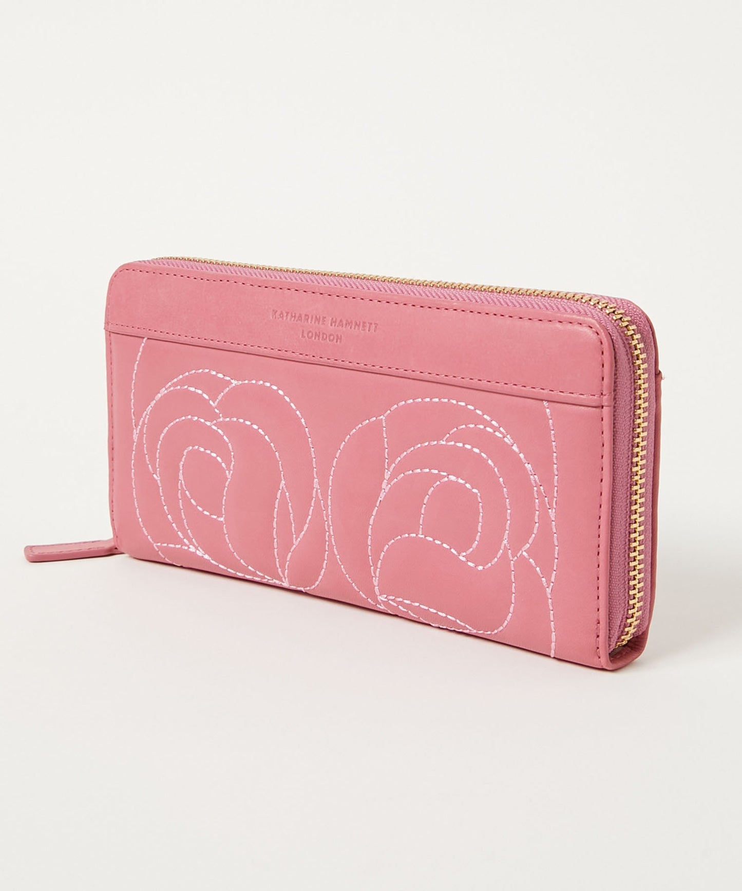 <WOMEN> ROSE STITCH ラウンドファスナー ロングウォレット