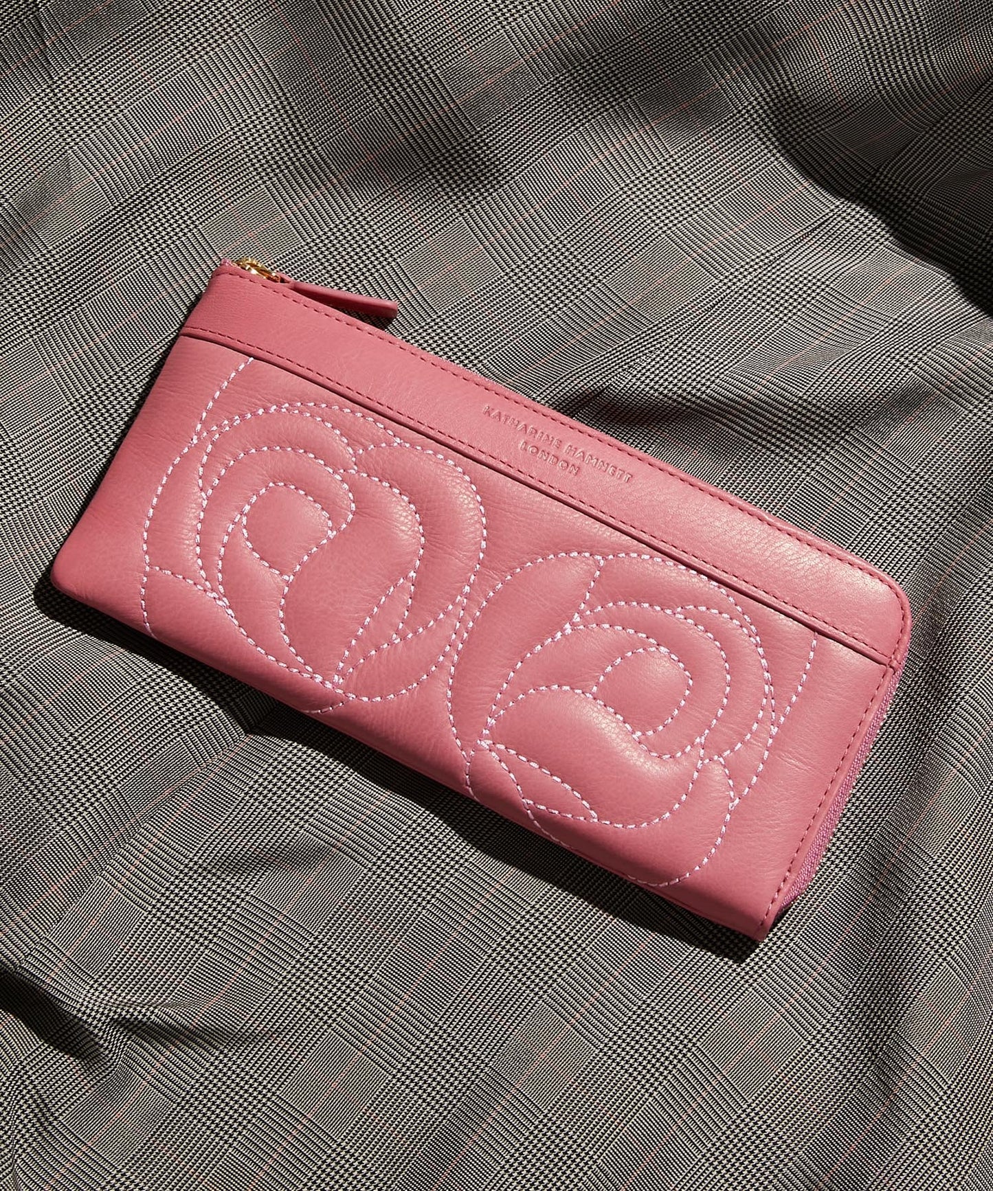 <WOMEN> ROSE STITCH L字ファスナー ロングウォレット