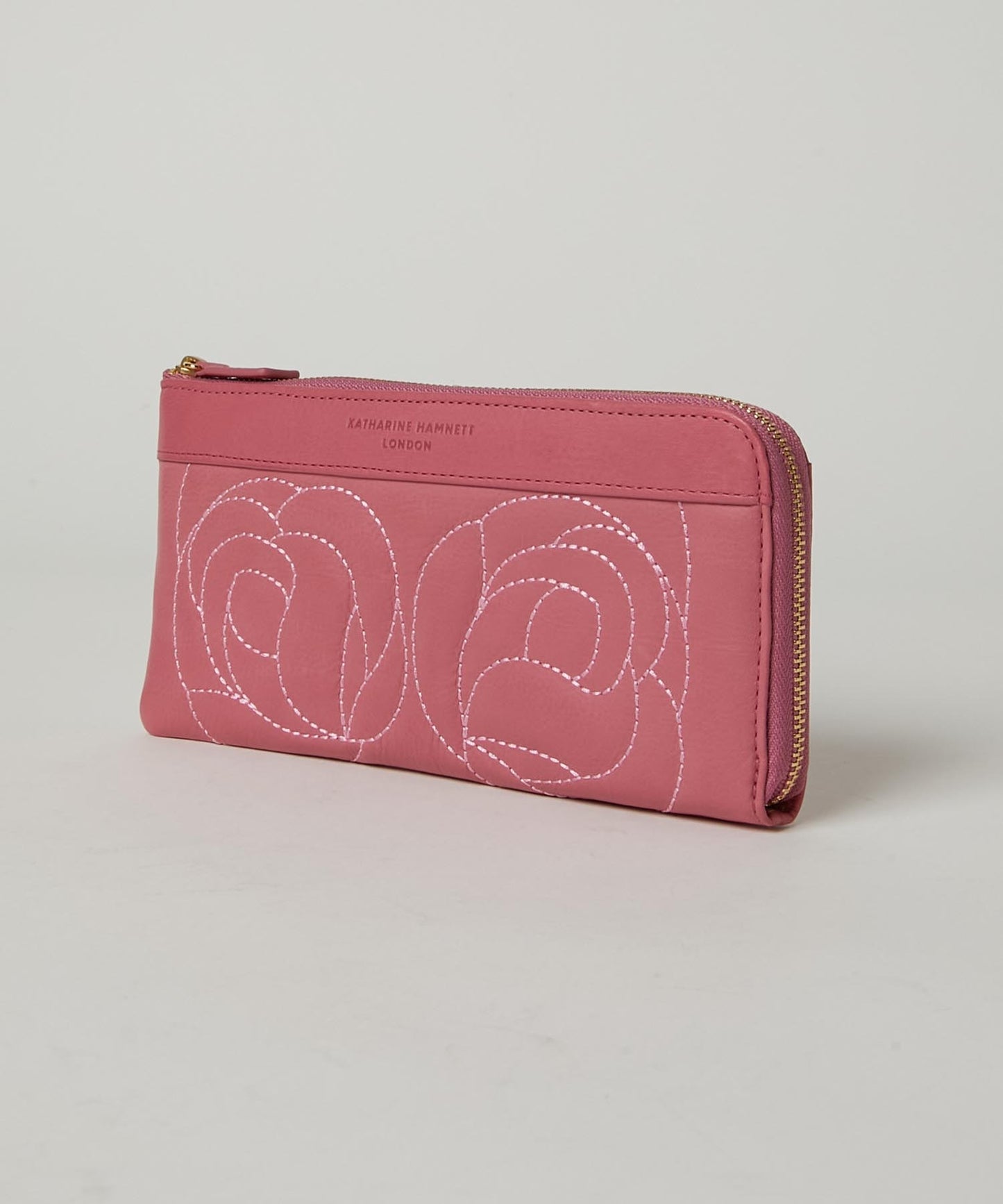 <WOMEN> ROSE STITCH L字ファスナー ロングウォレット