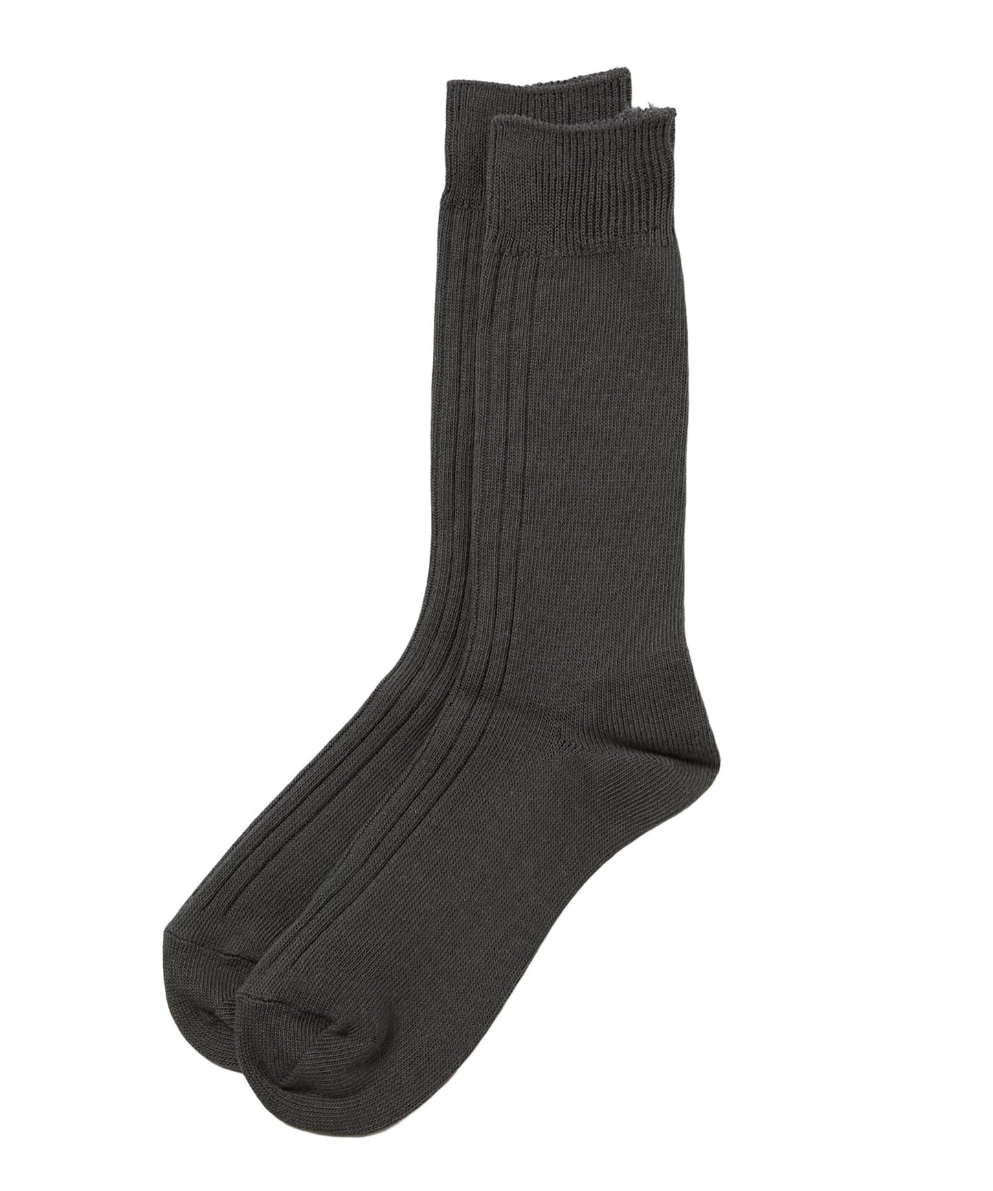 <MEN>【WEB限定】FRONT RIB CREW SOCKS