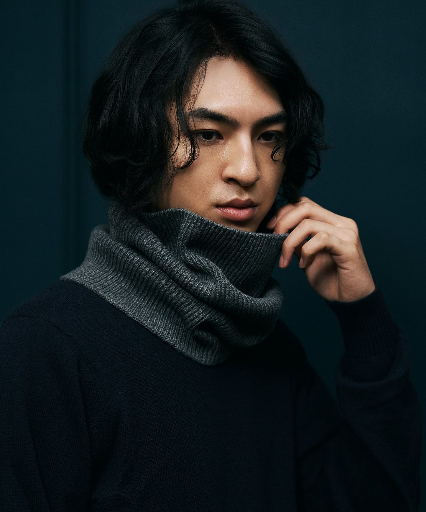 ＜UNISEX＞カシミア混ウール ネックウォーマー