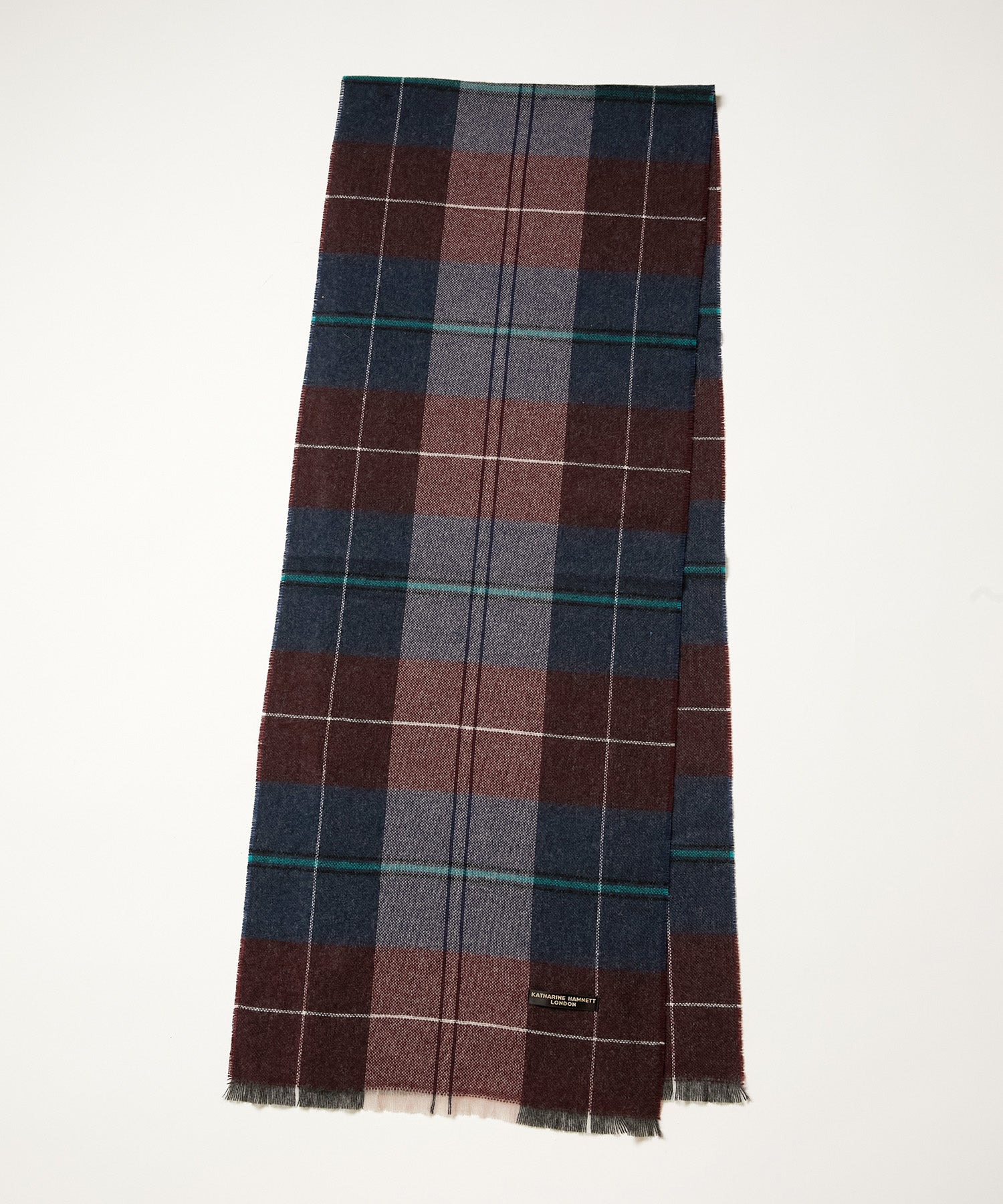 KATHARINE HAMNETT LONDON】＜UNISEX＞カシミア100% ショートマフラー