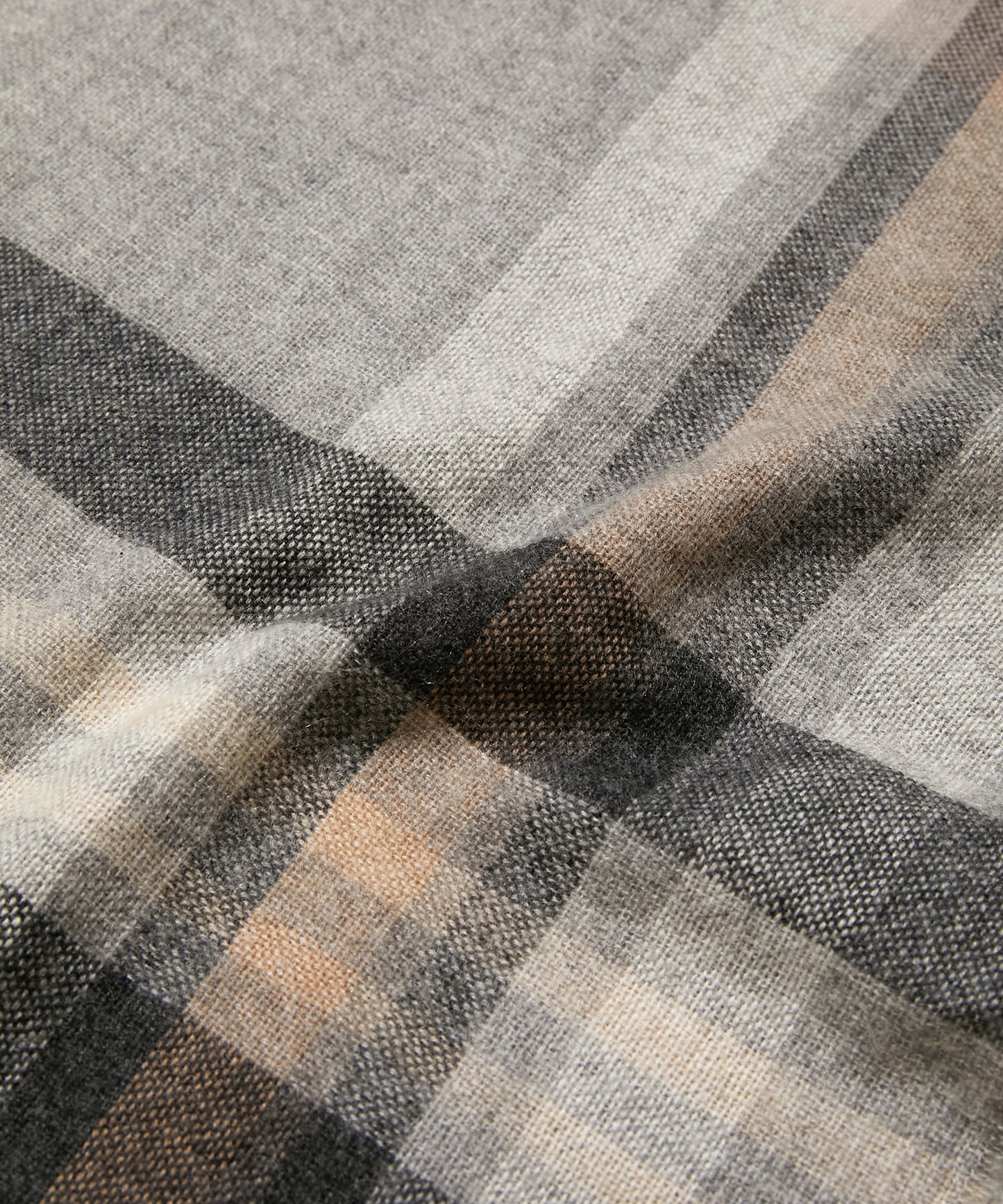 ＜UNISEX＞カシミア100% チェックマフラー (KHS-25001)