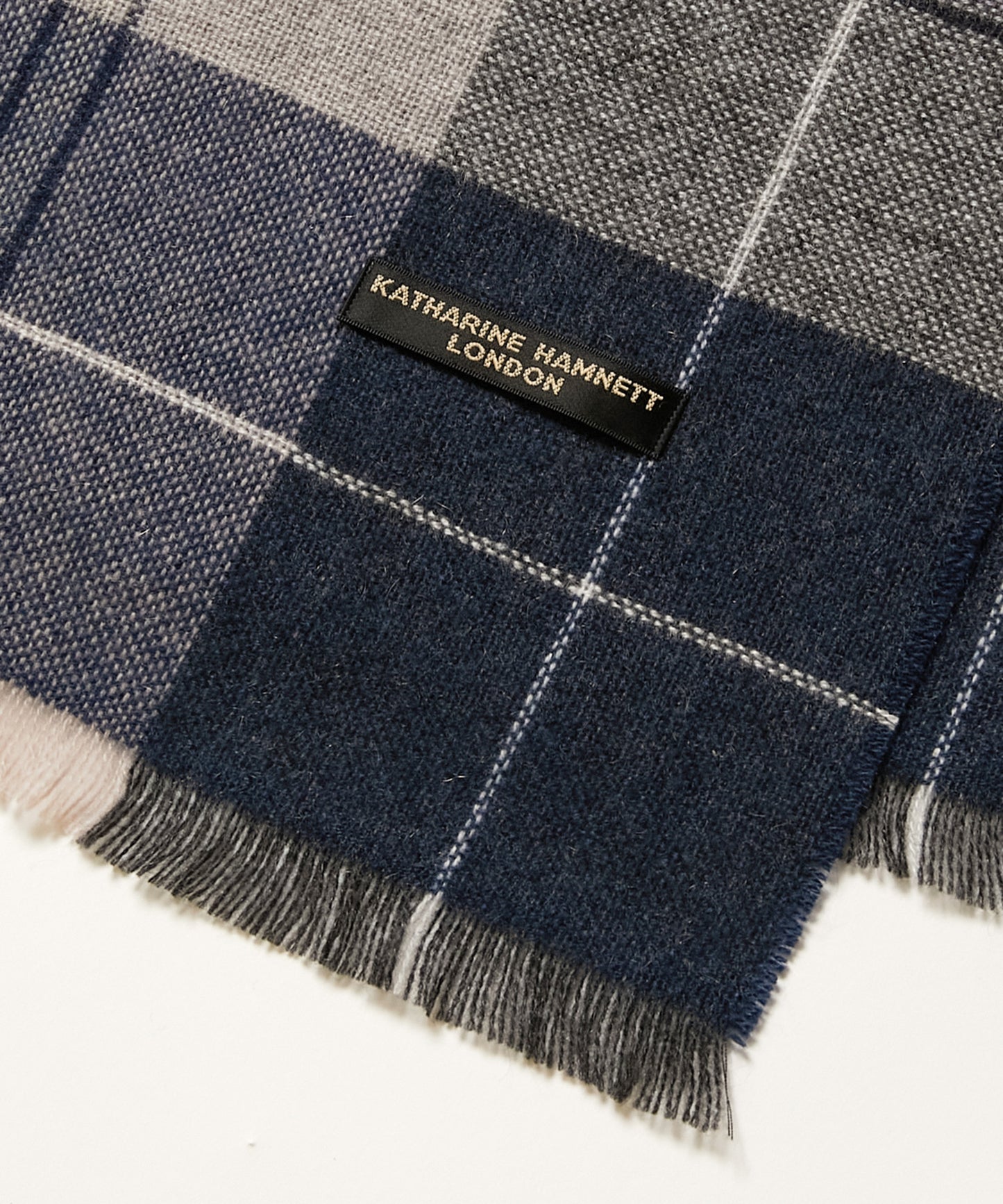 ＜UNISEX＞カシミア100% チェックマフラー (KHS-25002)