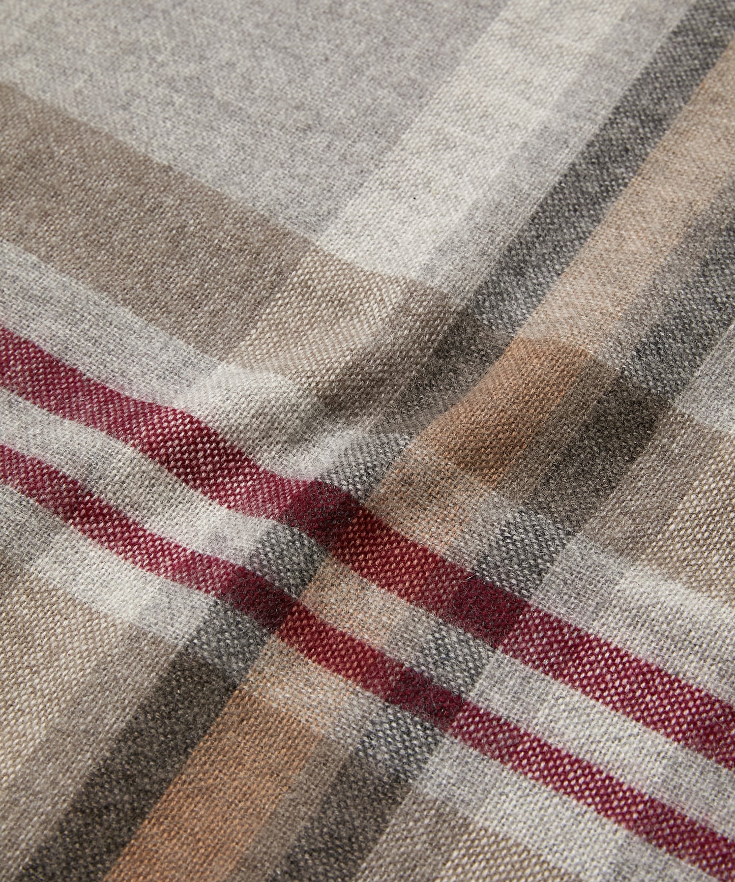 ＜UNISEX＞カシミア100% チェックマフラー (KHS-25001)