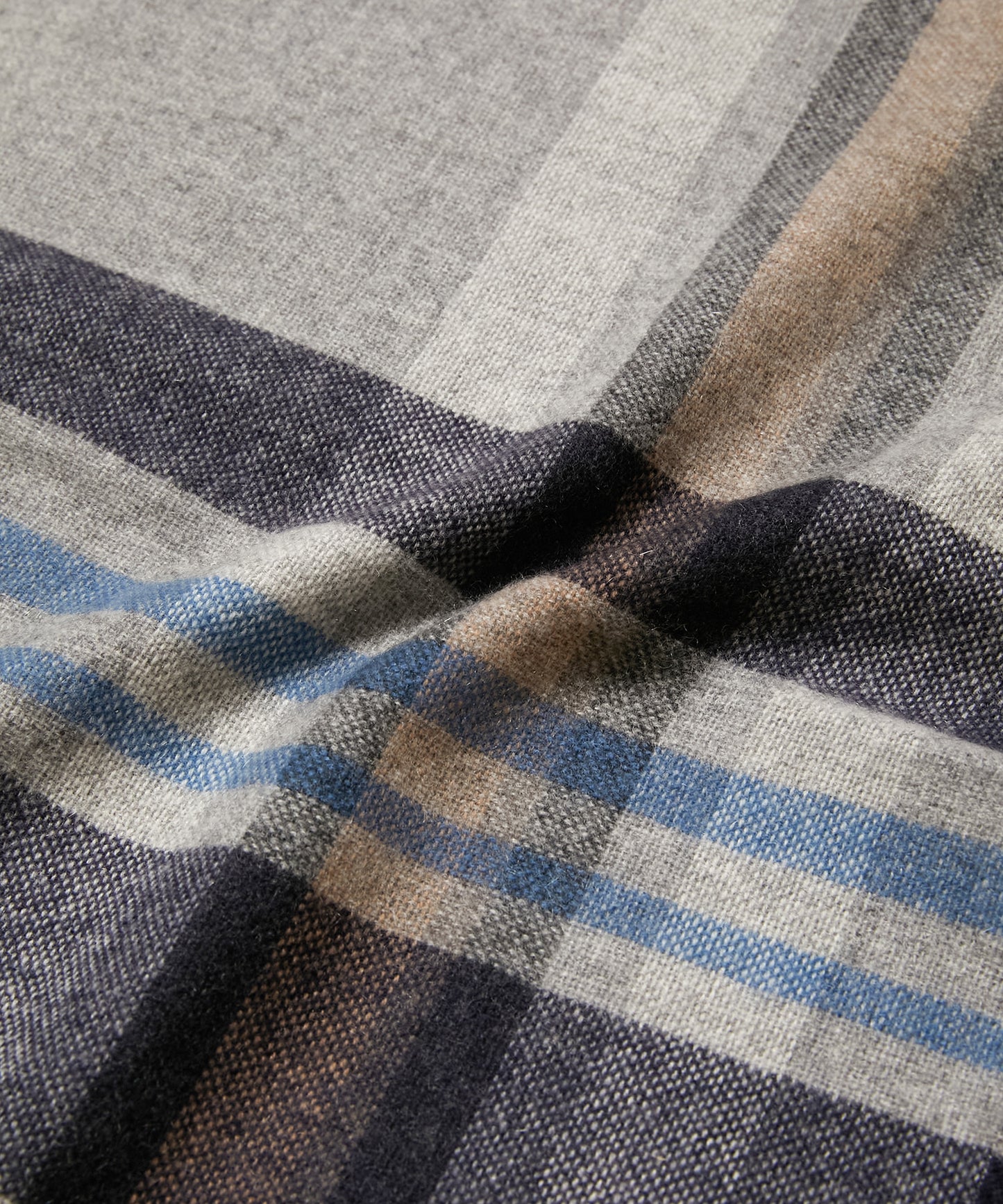 ＜UNISEX＞カシミア100% チェックマフラー (KHS-25001)