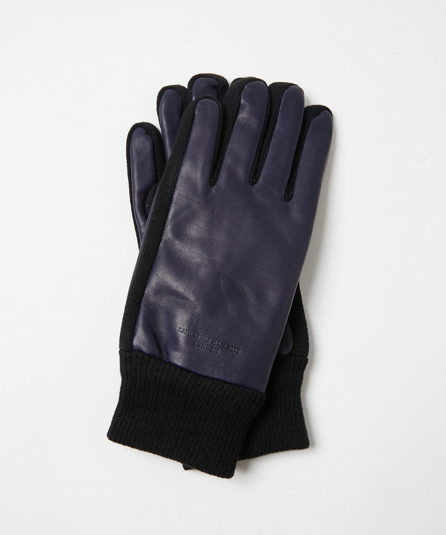 ＜MEN＞【タッチパネル対応】羊革×マイクロボア リブ付き手袋（KHM-1035）