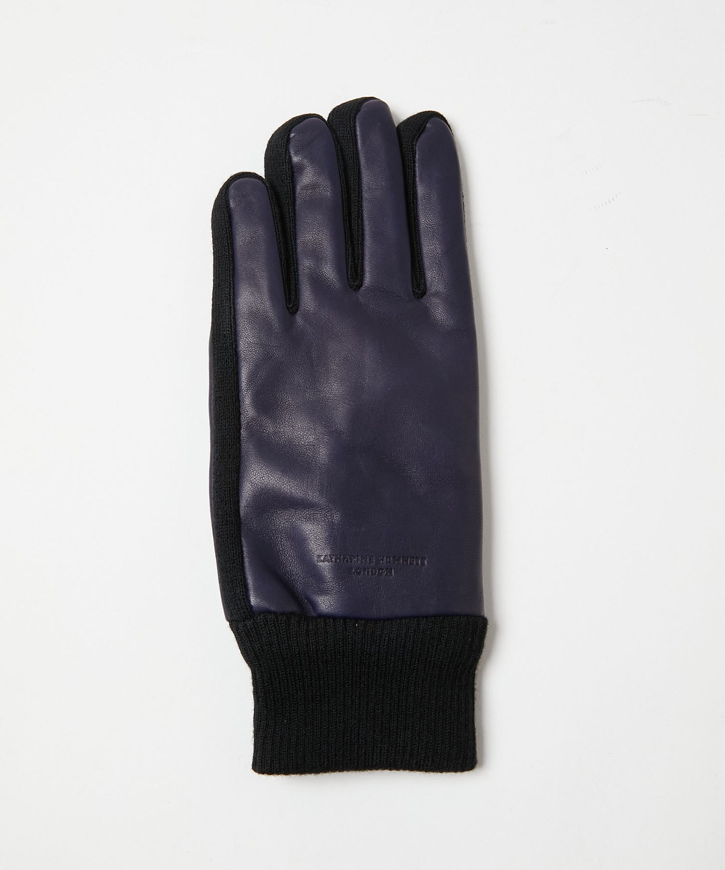 ＜MEN＞【タッチパネル対応】羊革×マイクロボア リブ付き手袋（KHM-1035）