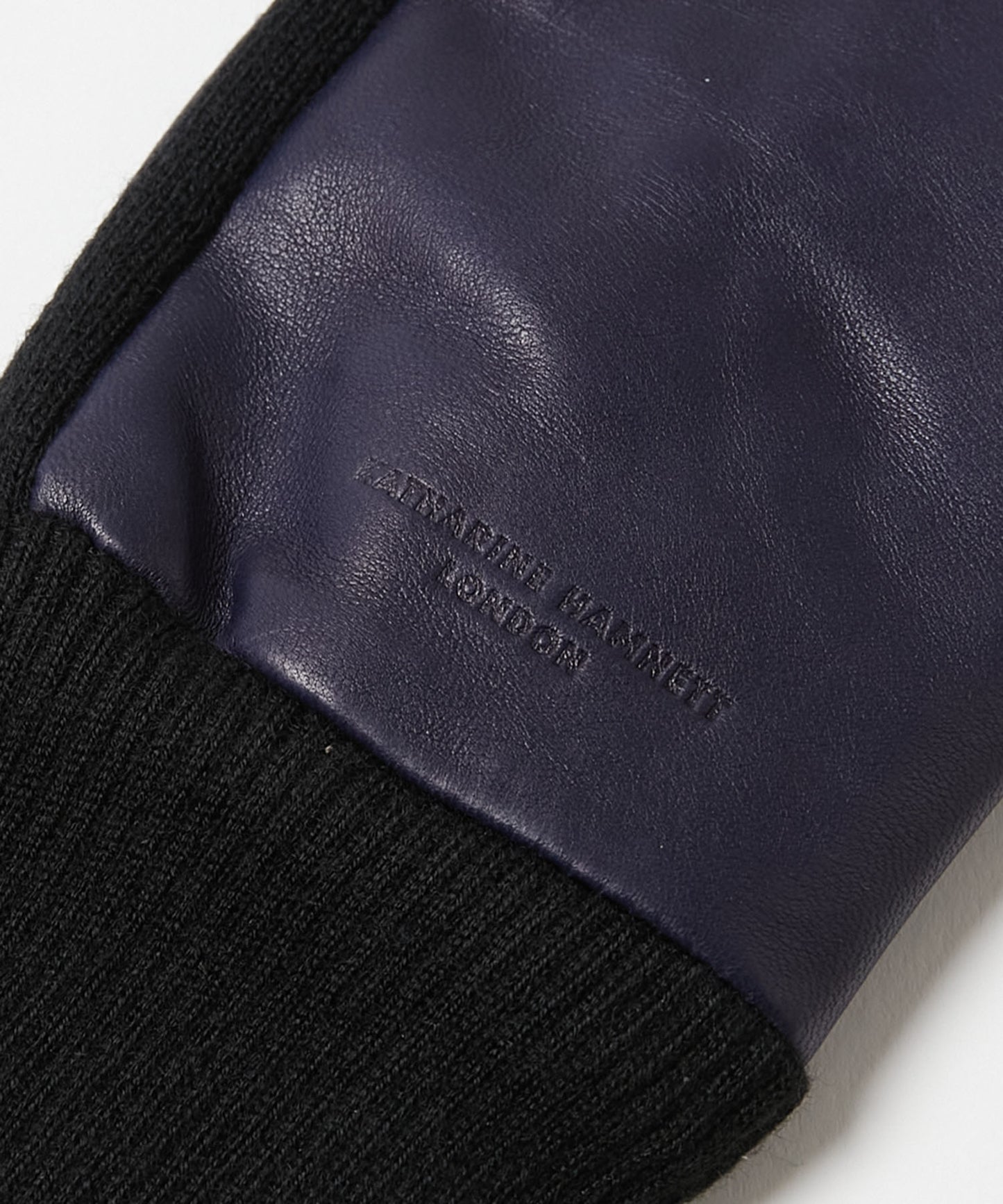 ＜MEN＞【タッチパネル対応】羊革×マイクロボア リブ付き手袋（KHM-1035）