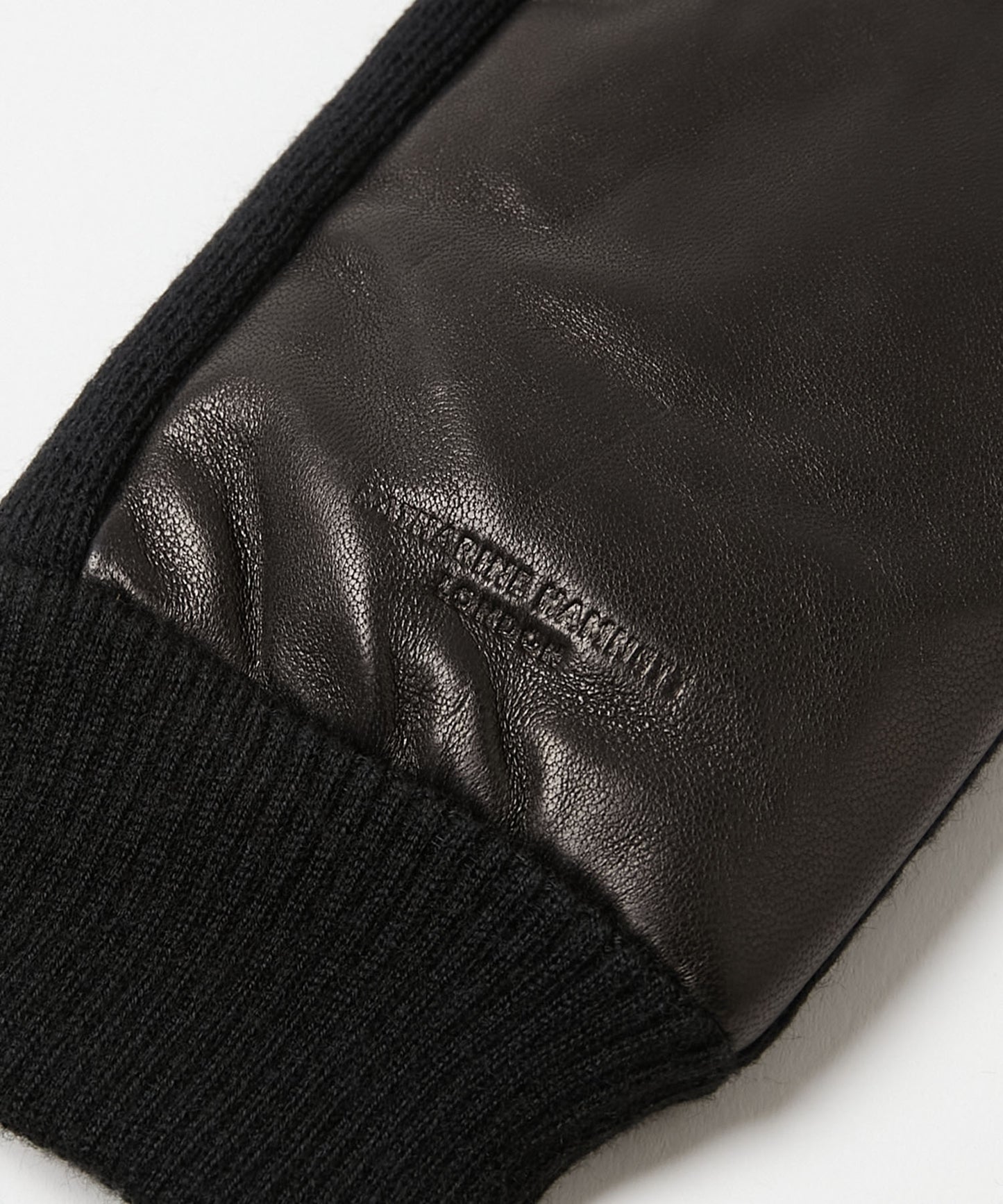 ＜MEN＞【タッチパネル対応】羊革×マイクロボア リブ付き手袋（KHM-1035）