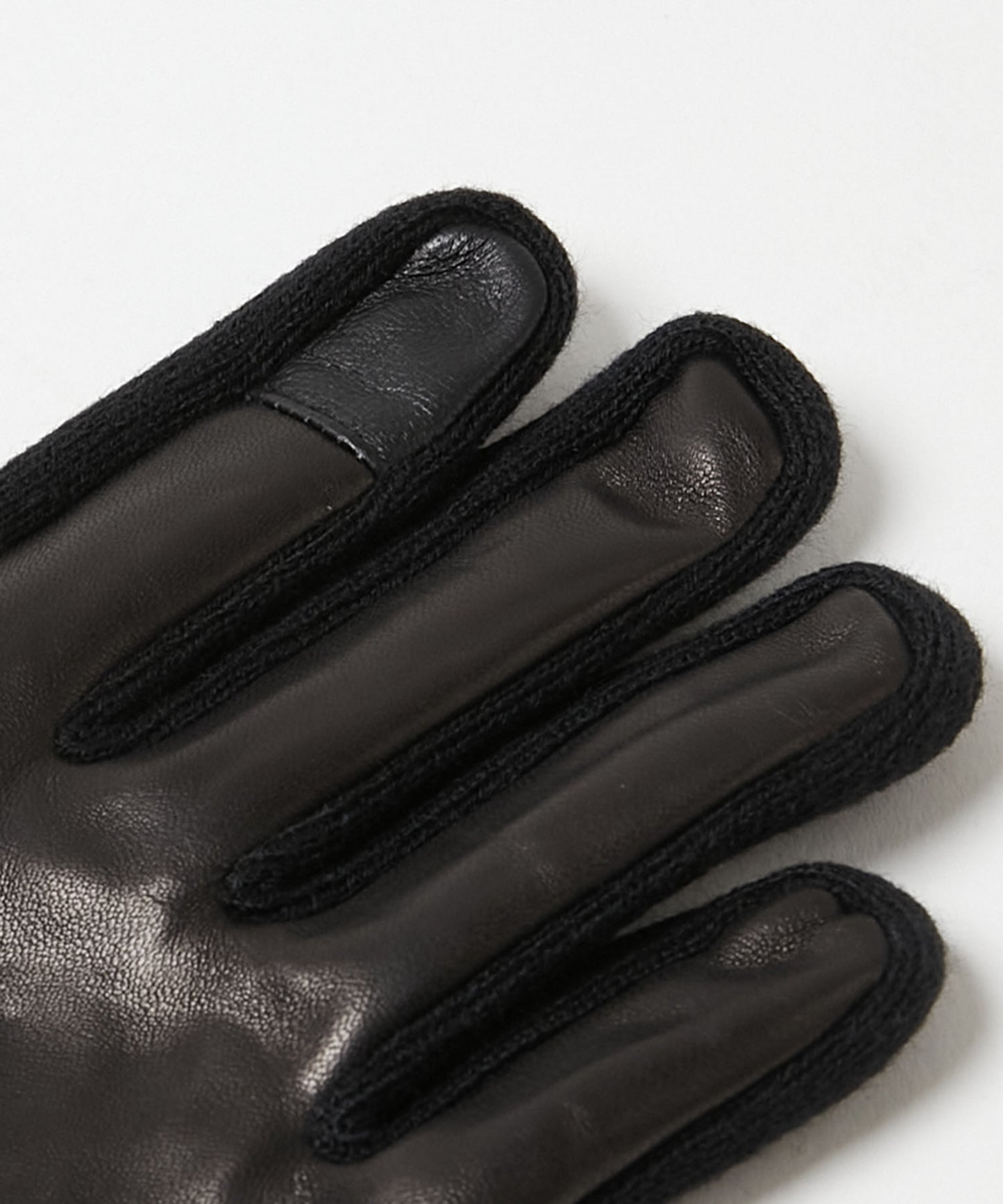 ＜MEN＞【タッチパネル対応】羊革×マイクロボア リブ付き手袋（KHM-1035）