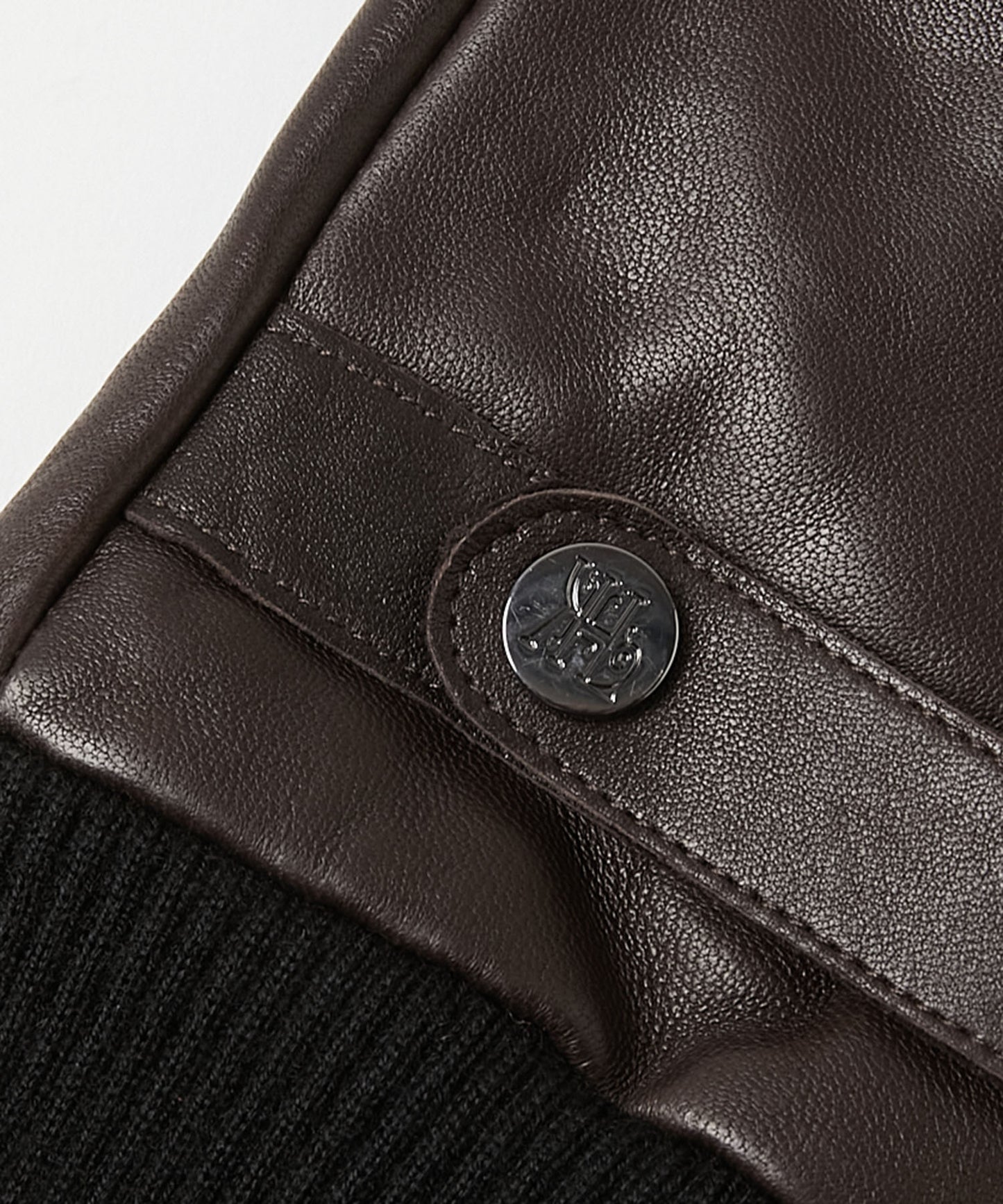 ＜MEN＞【タッチパネル対応】羊革×マイクロボア ベルト付き手袋（KHM-1045）