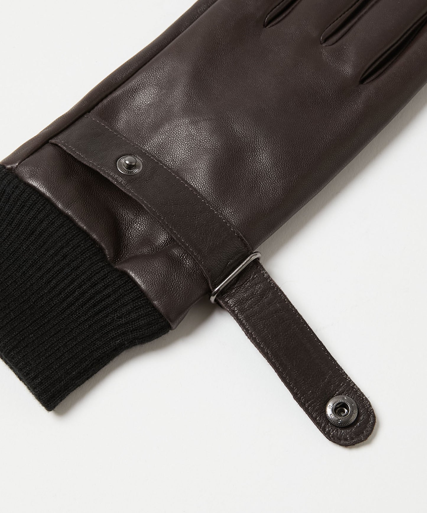 ＜MEN＞【タッチパネル対応】羊革×マイクロボア ベルト付き手袋（KHM-1045）