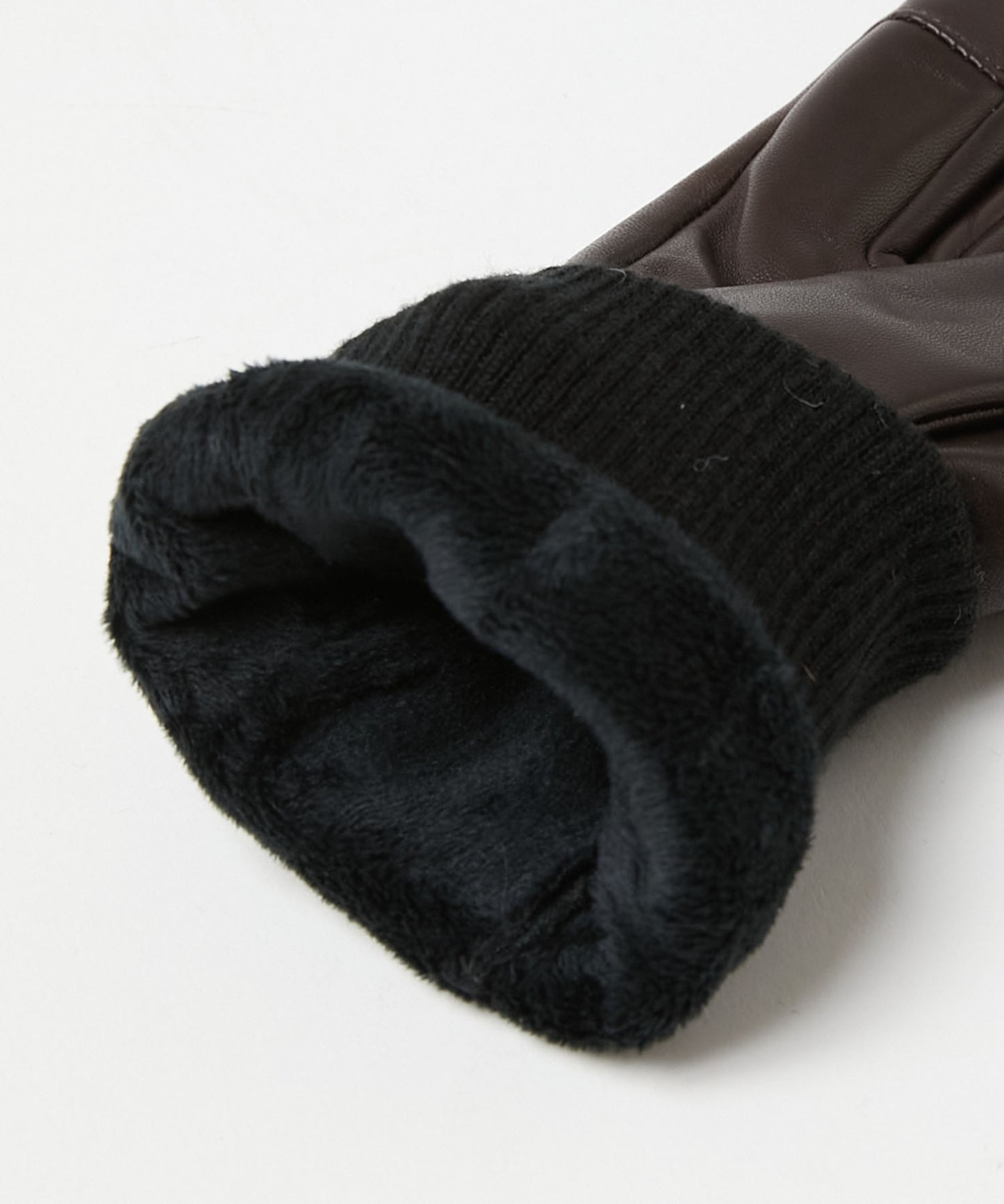 ＜MEN＞【タッチパネル対応】羊革×マイクロボア ベルト付き手袋（KHM-1045）