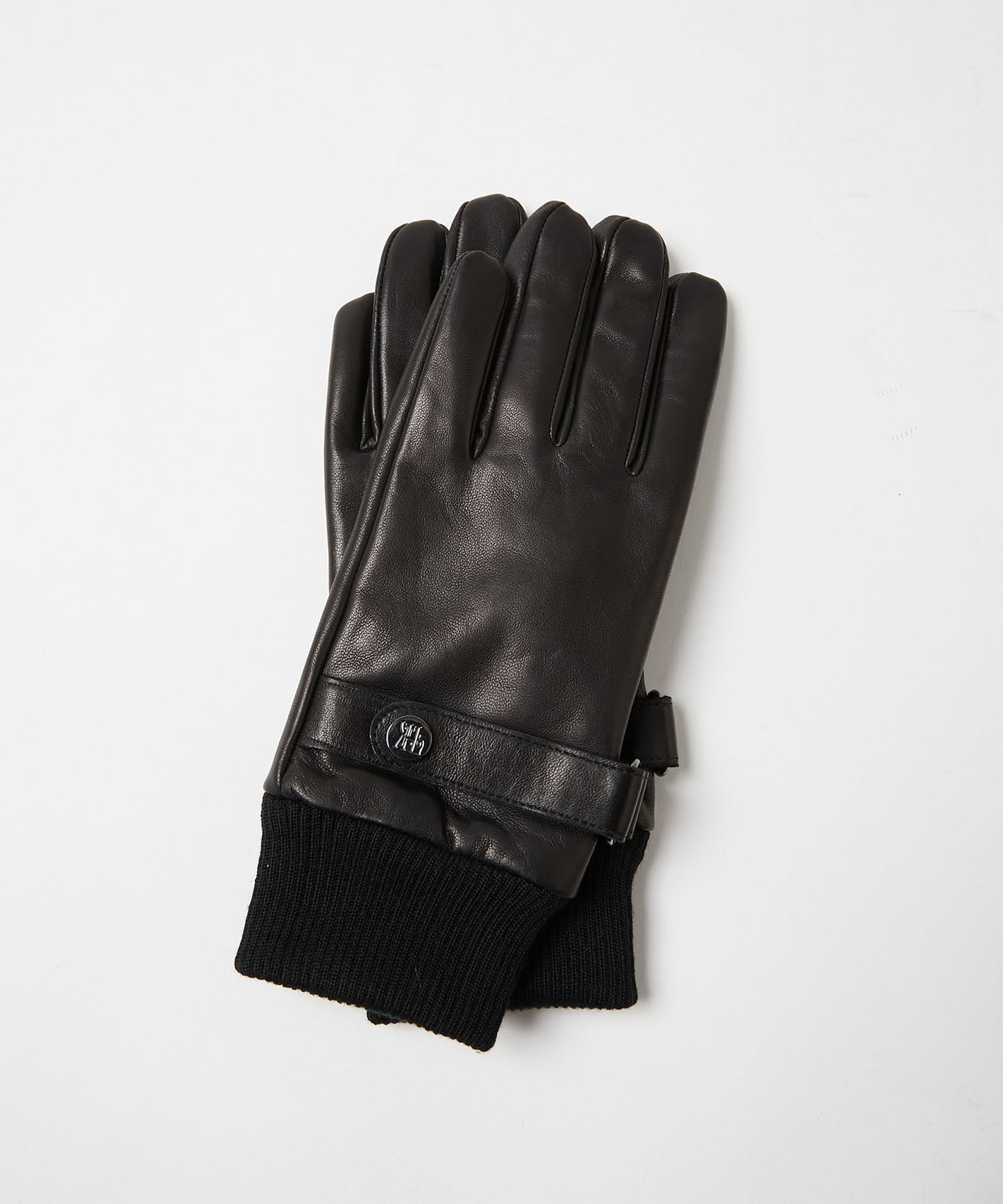 ＜MEN＞【タッチパネル対応】羊革×マイクロボア ベルト付き手袋（KHM-1045）