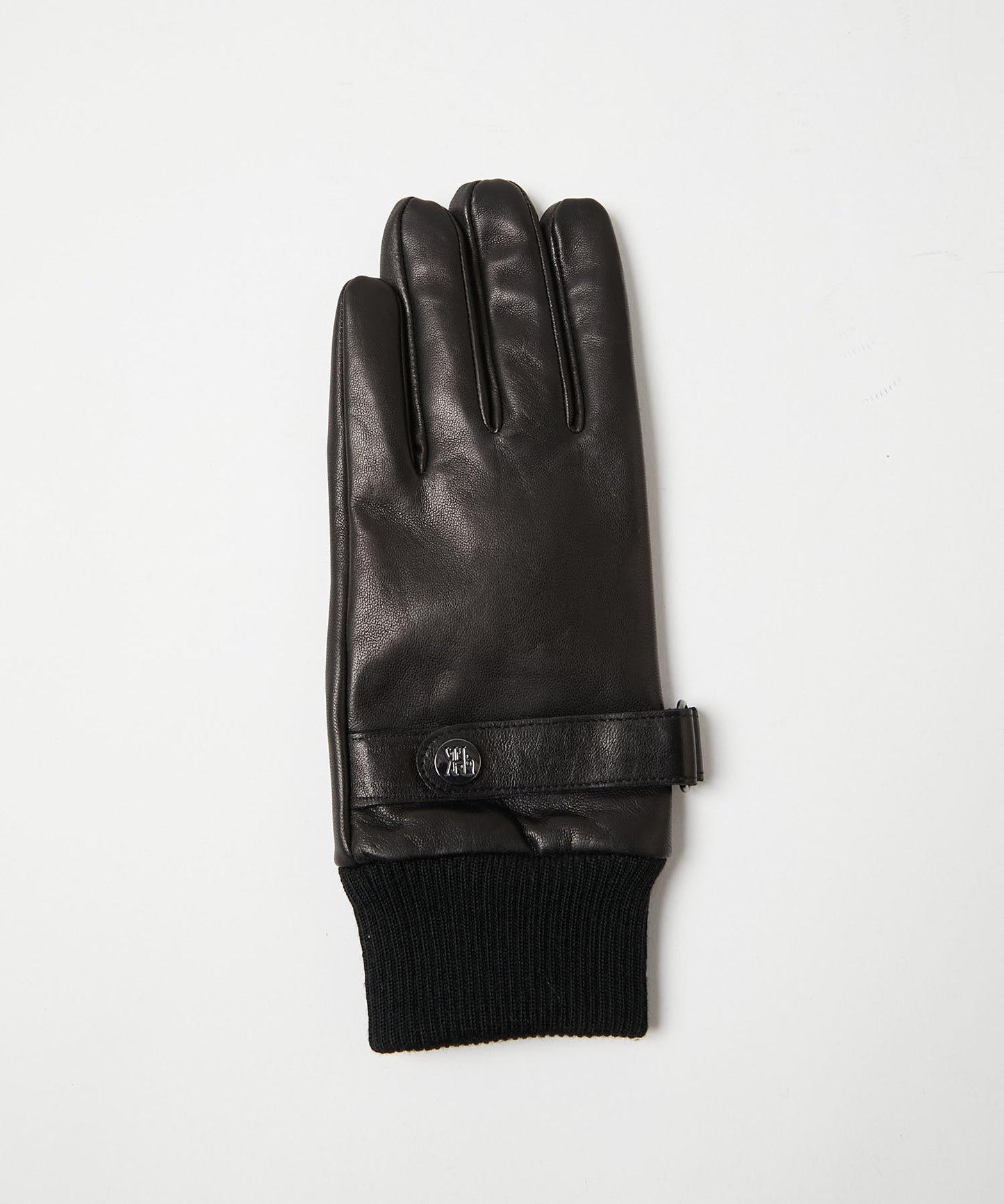＜MEN＞【タッチパネル対応】羊革×マイクロボア ベルト付き手袋（KHM-1045）