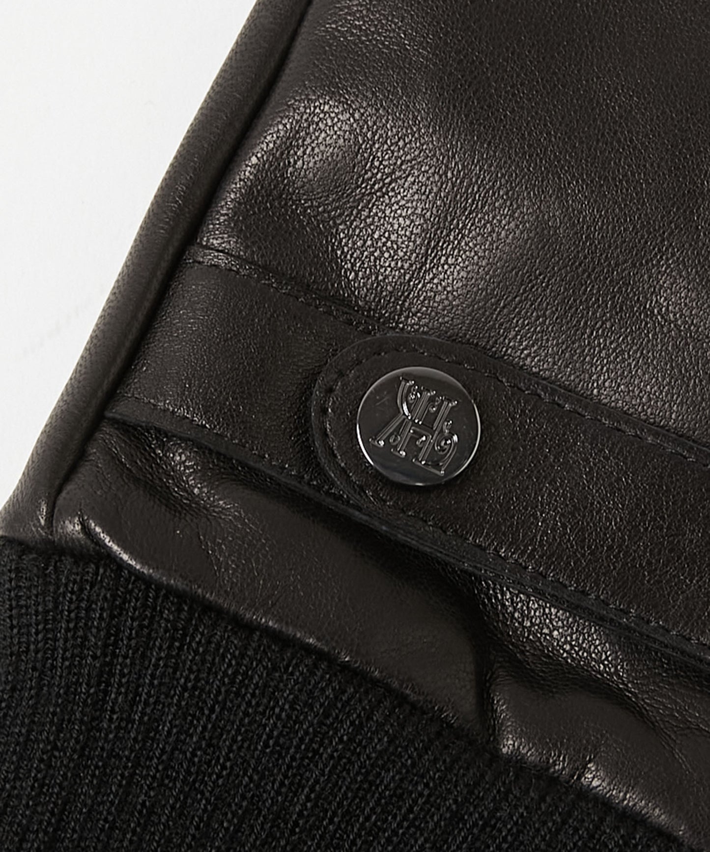 ＜MEN＞【タッチパネル対応】羊革×マイクロボア ベルト付き手袋（KHM-1045）