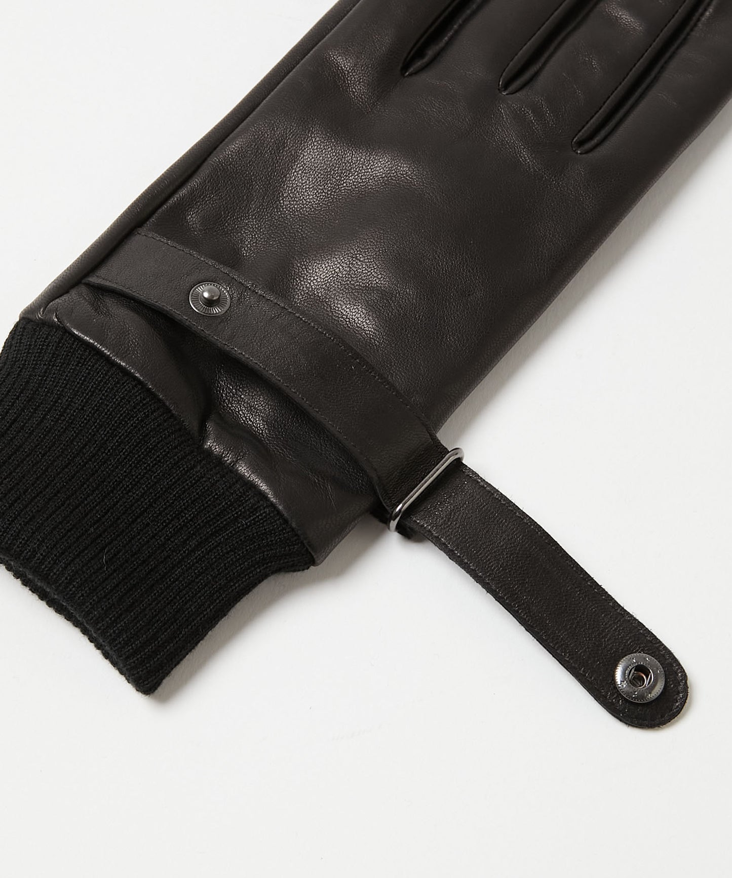 ＜MEN＞【タッチパネル対応】羊革×マイクロボア ベルト付き手袋（KHM-1045）