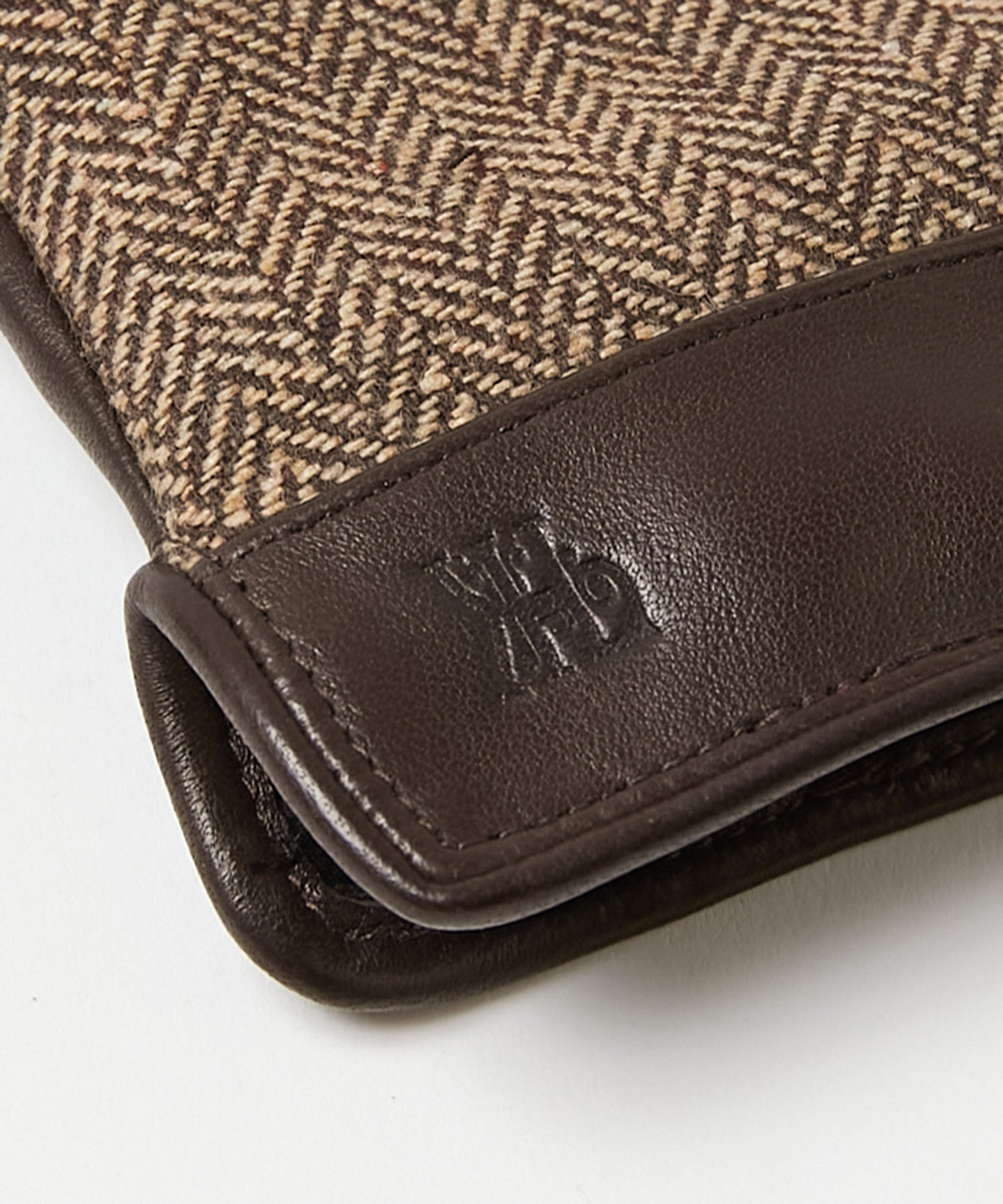 ＜MEN＞【タッチパネル対応】ヘリンボーン×羊革 手袋（KHM-1055）