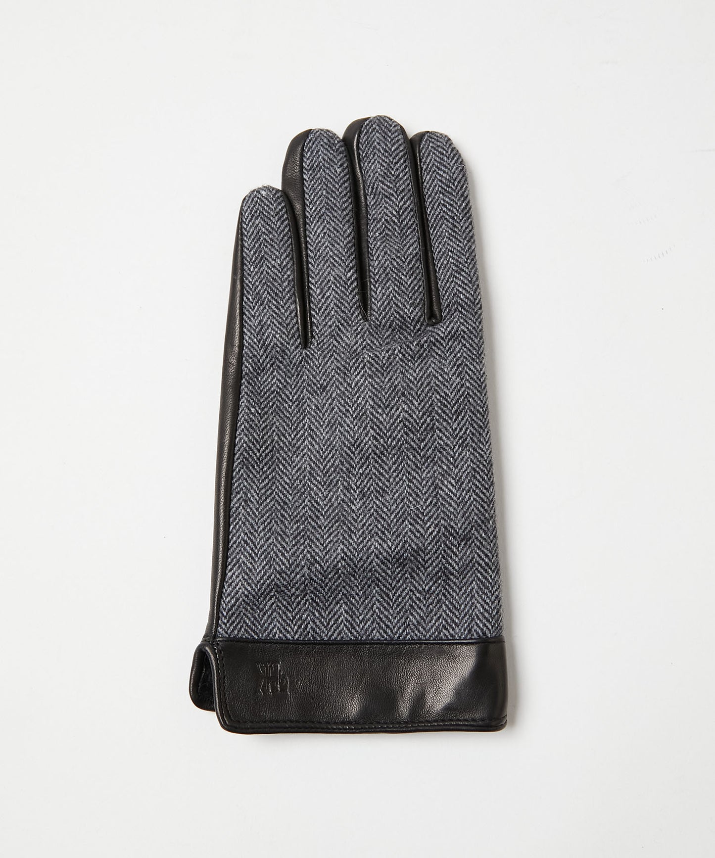 ＜MEN＞【タッチパネル対応】ヘリンボーン×羊革 手袋（KHM-1055）