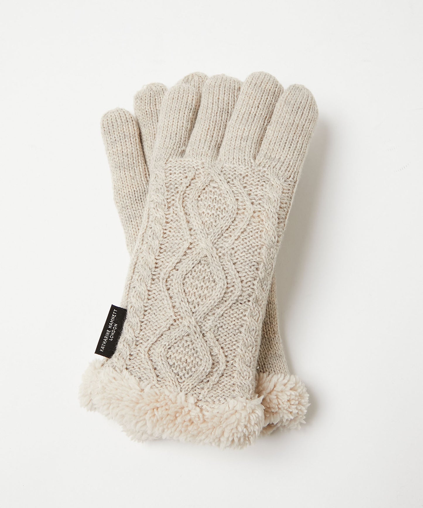 ＜WOMEN＞アラン柄 手袋（KHW-240945）