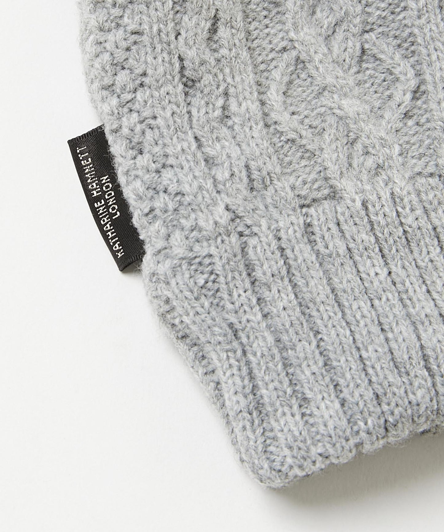 ＜WOMEN＞アラン柄ボア付き 編み手袋（KHW-23304）